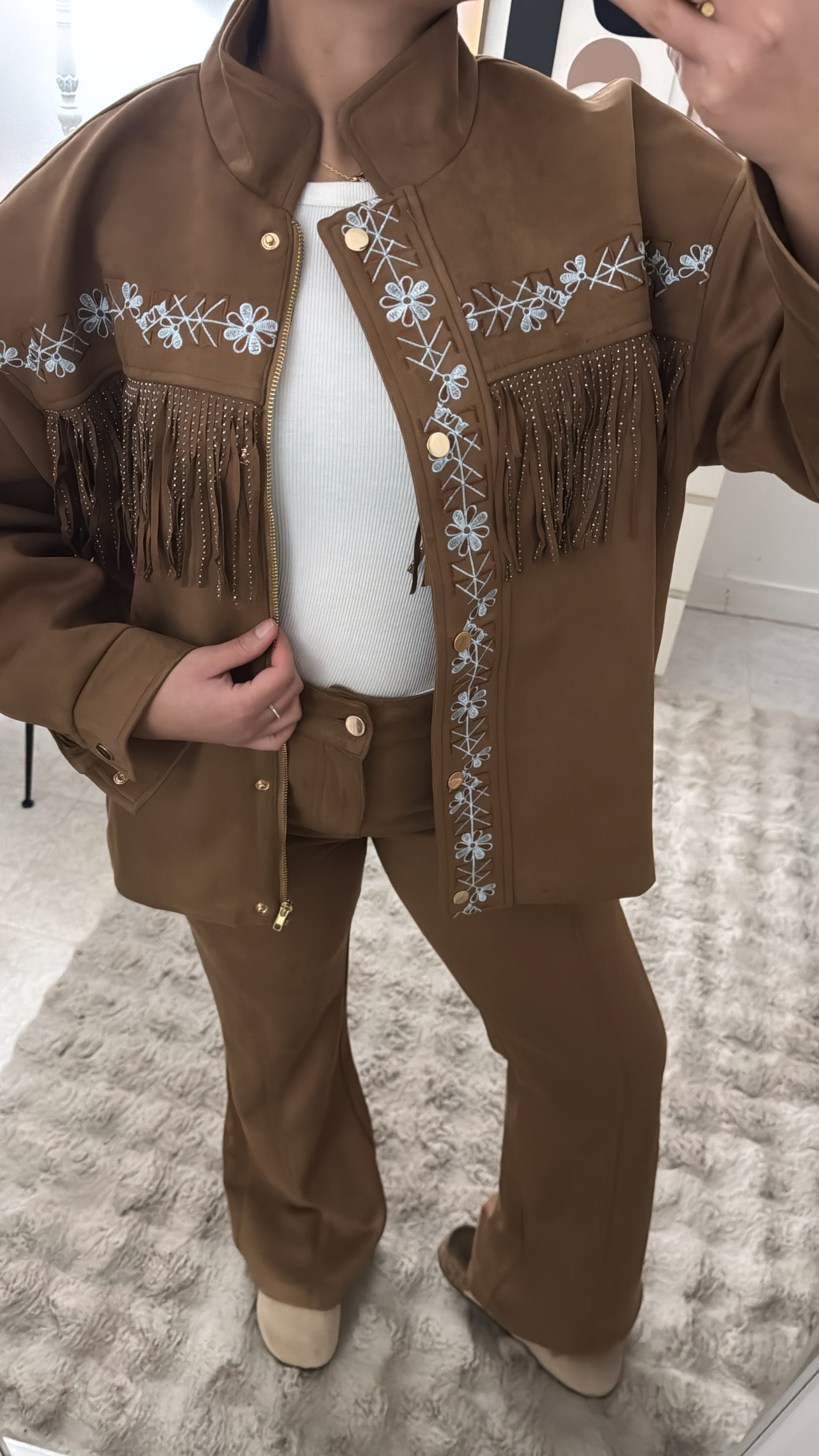 ENSEMBLE IPI VESTE + PANTALON CAMEL