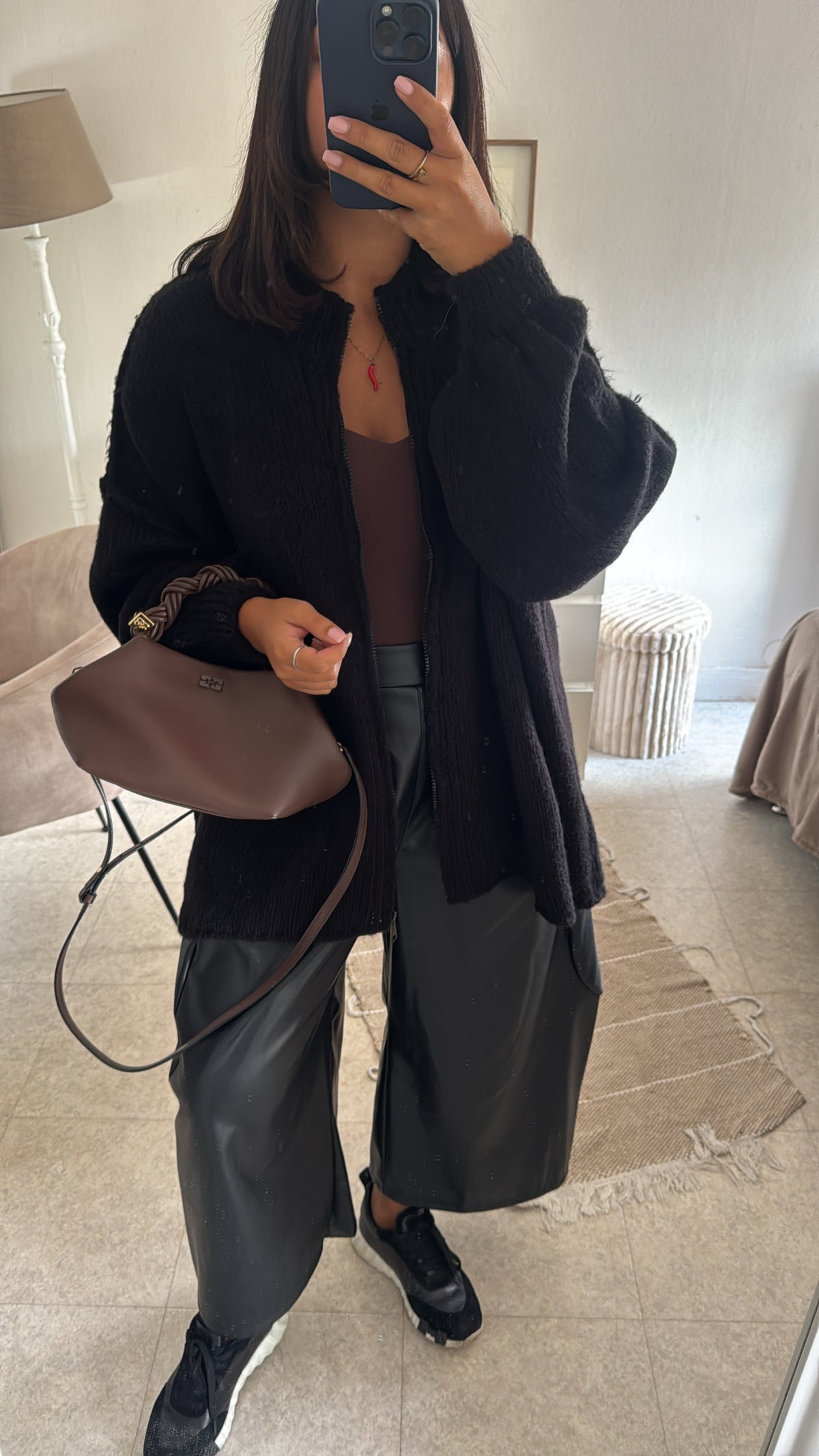 GILET LENA OVERSIZE NOIR
