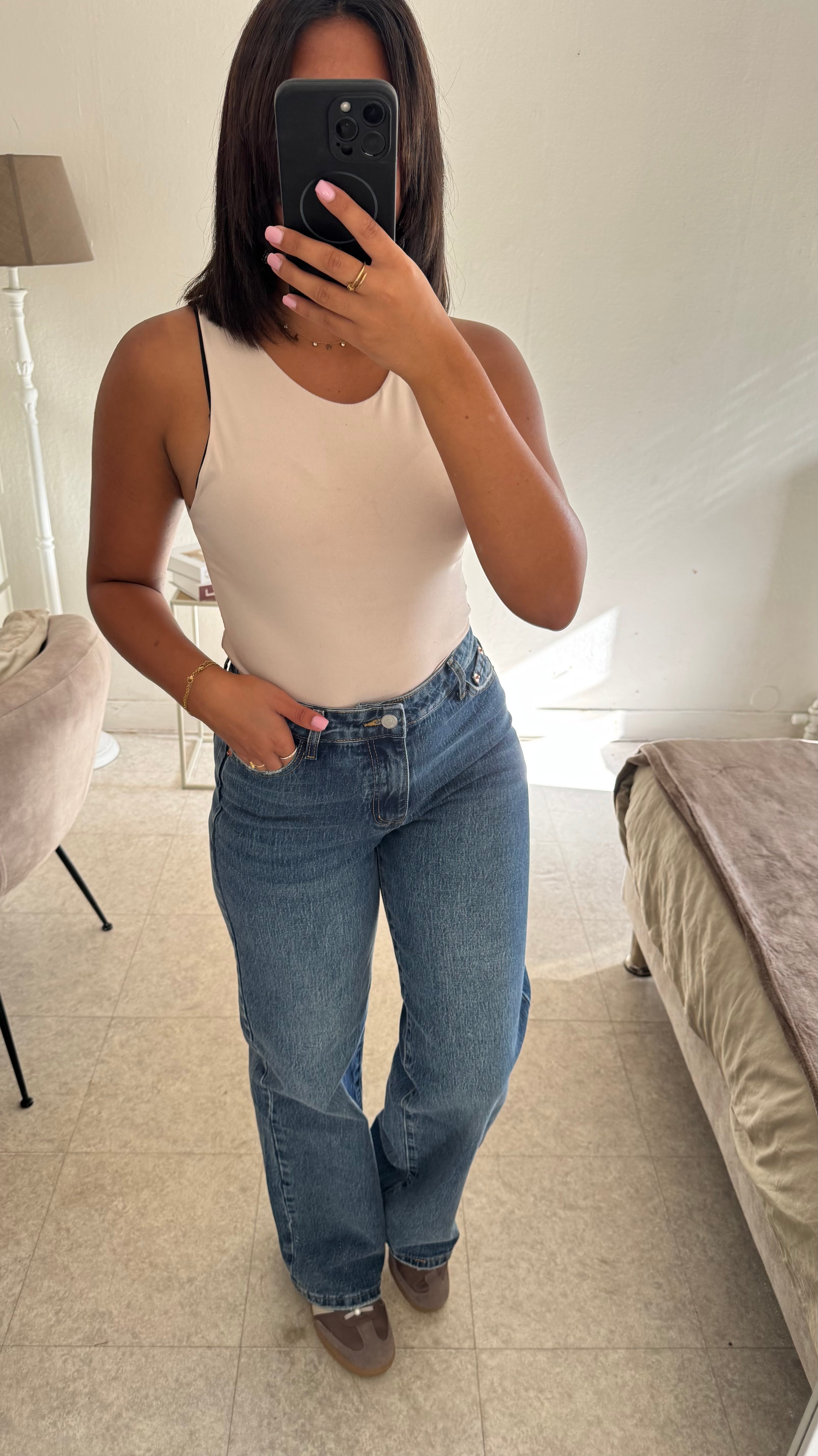 JEANS DROIT BLEU