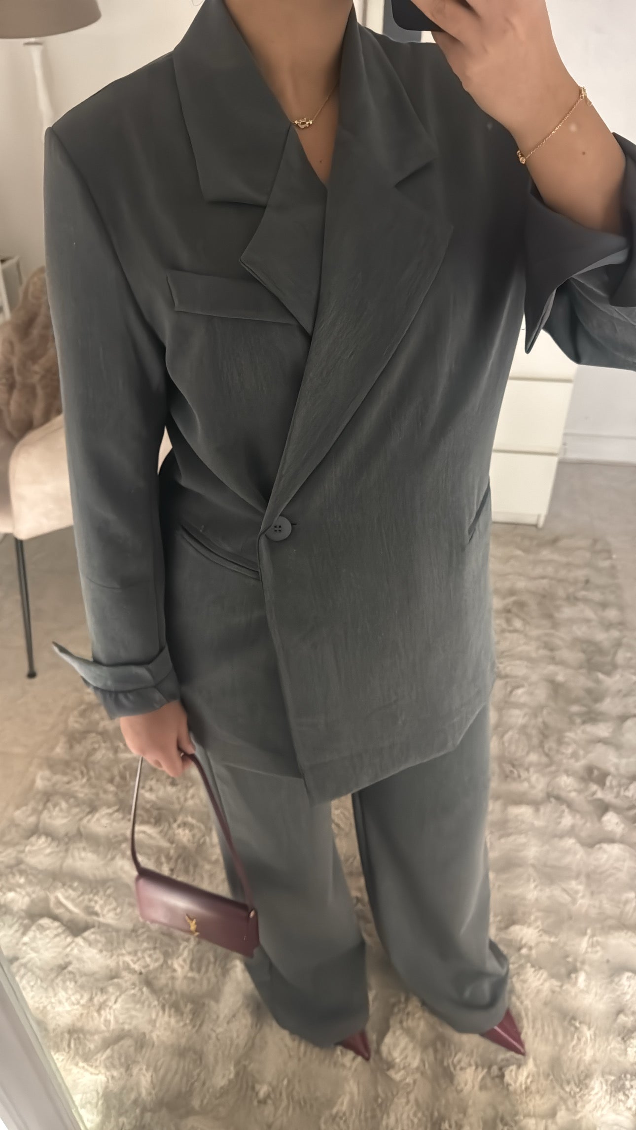 ENSEMBLE BLAZER GRIS