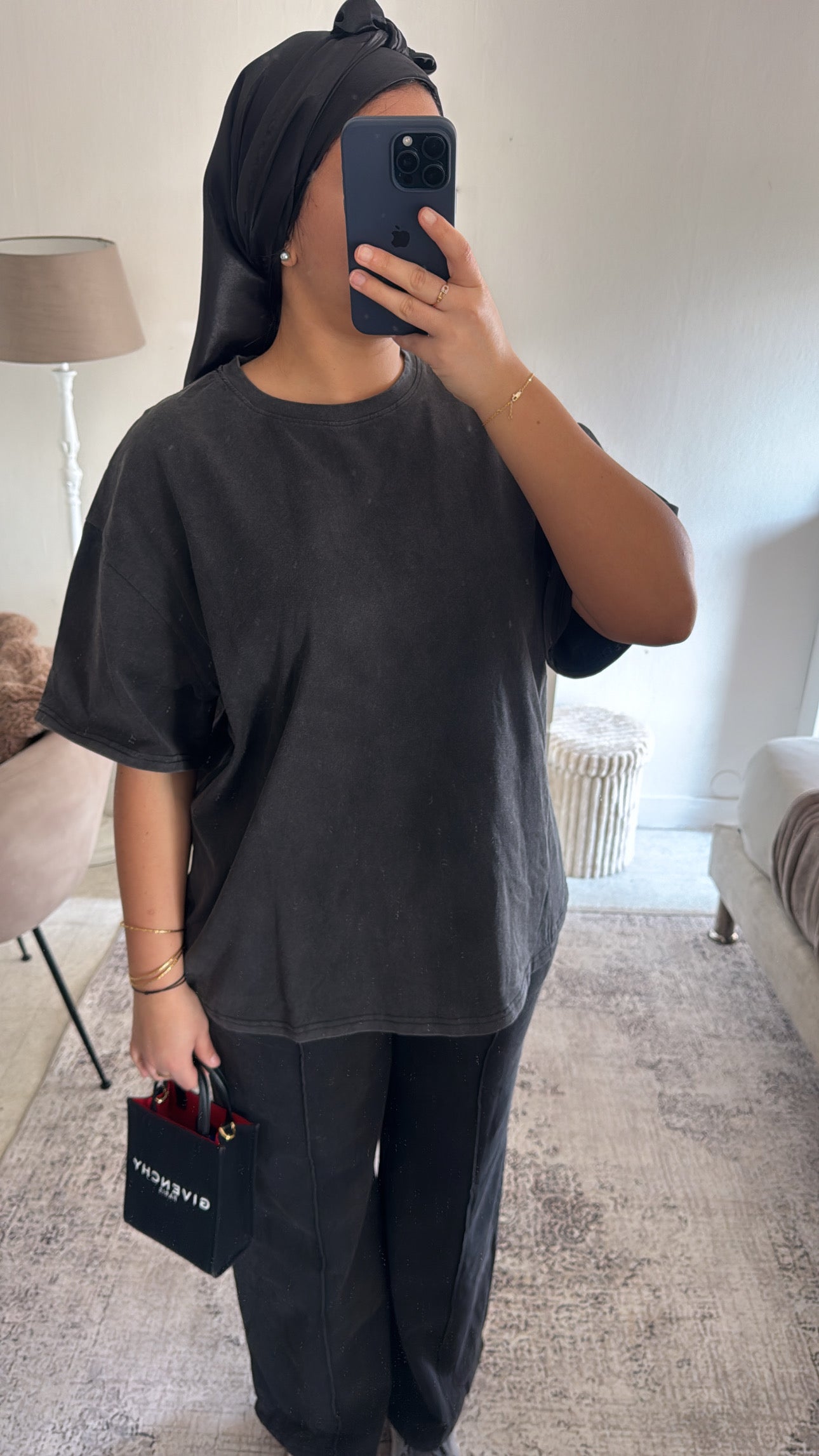 ENSEMBLE JOGGING T-SHIRT GRIS DÉLAVÉ