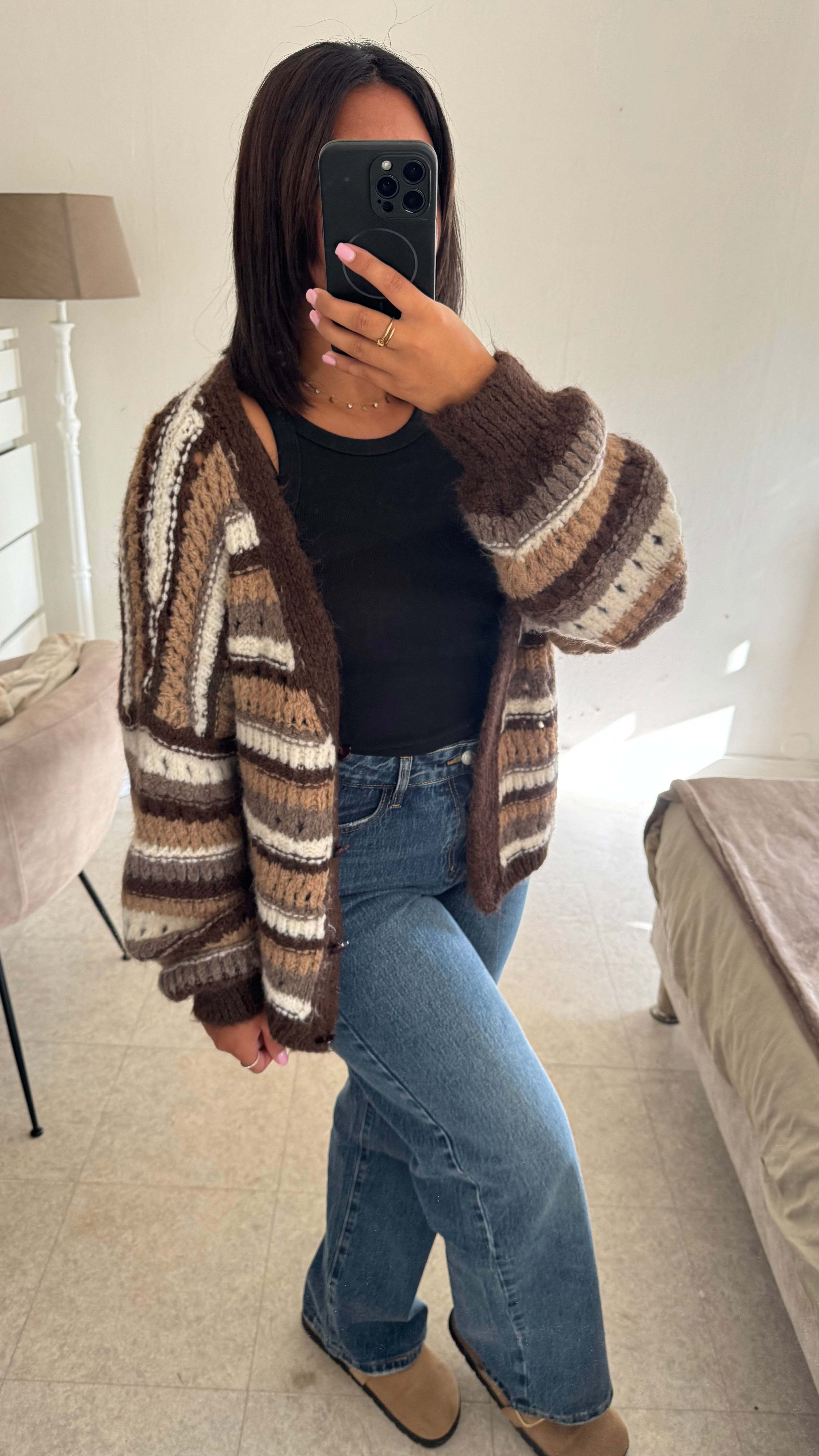 CARDIGAN MARRON