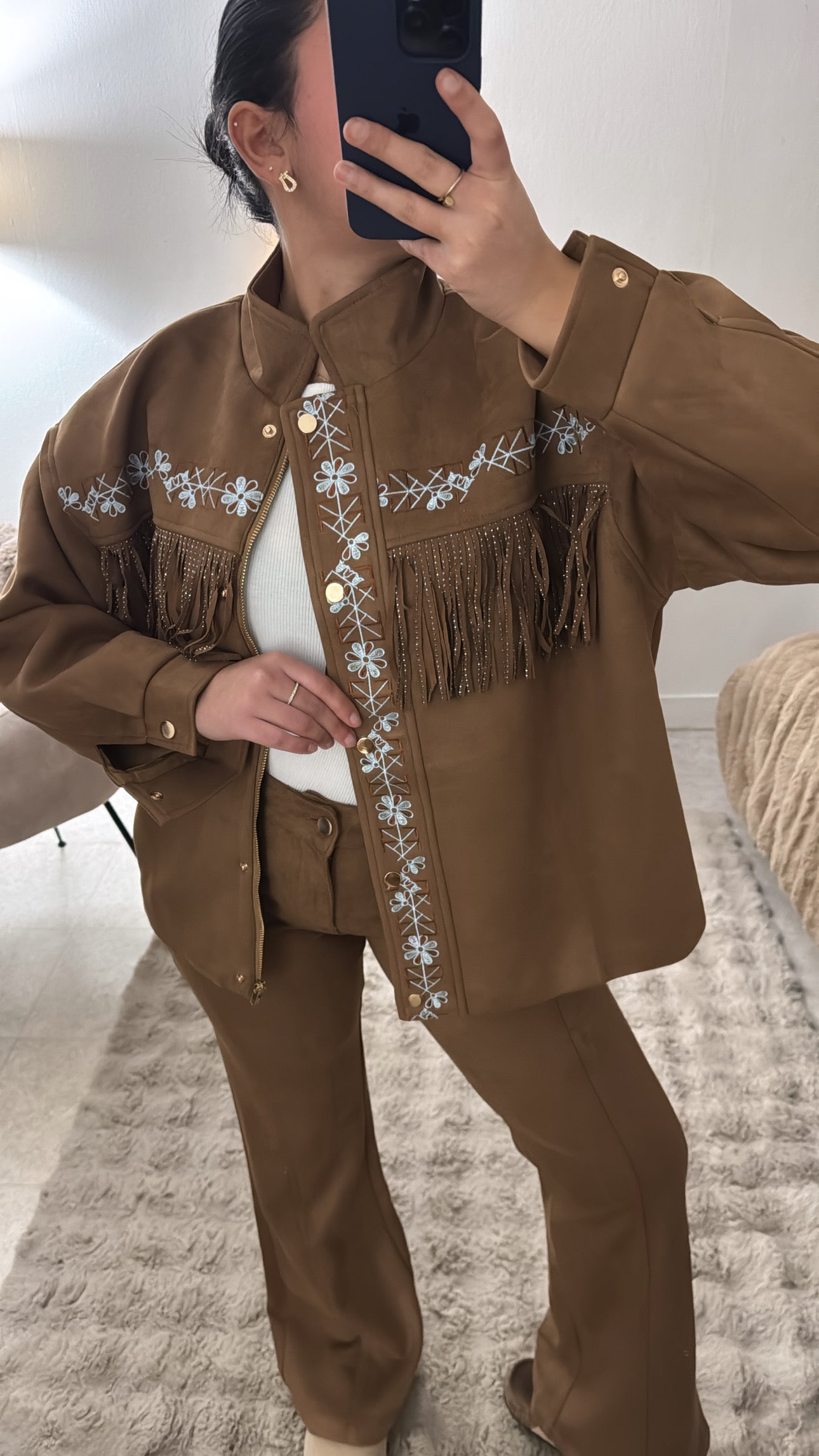 ENSEMBLE IPI VESTE + PANTALON CAMEL