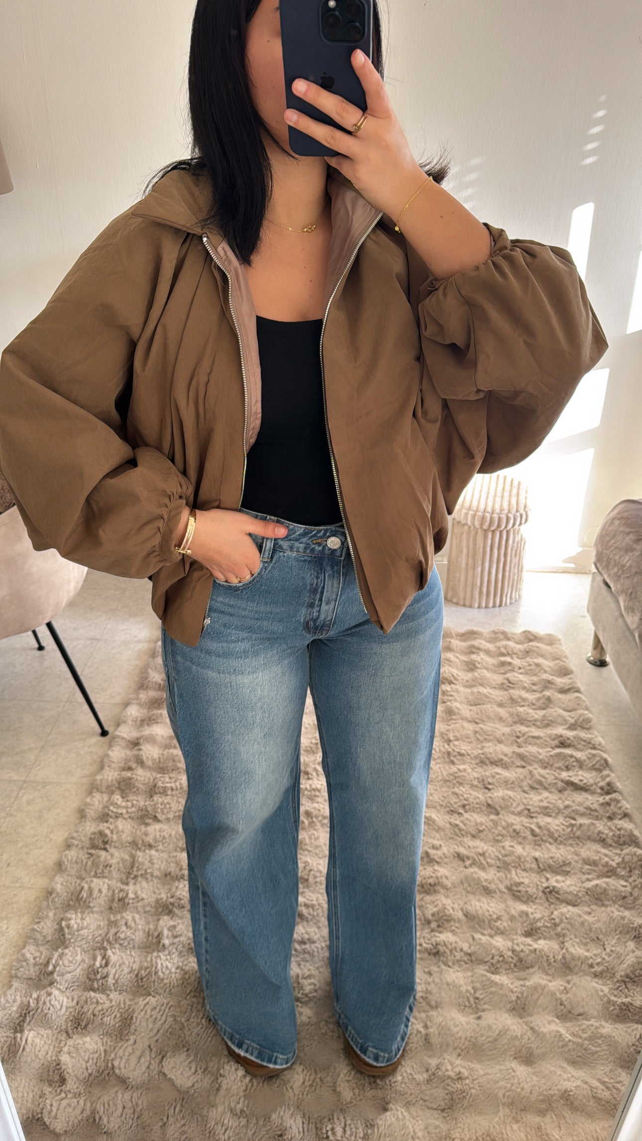 VESTE OVERSIZE CAMEL