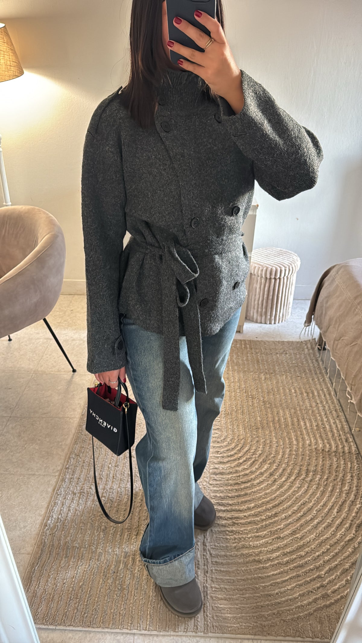 GILET STRUCTURÉ GRIS