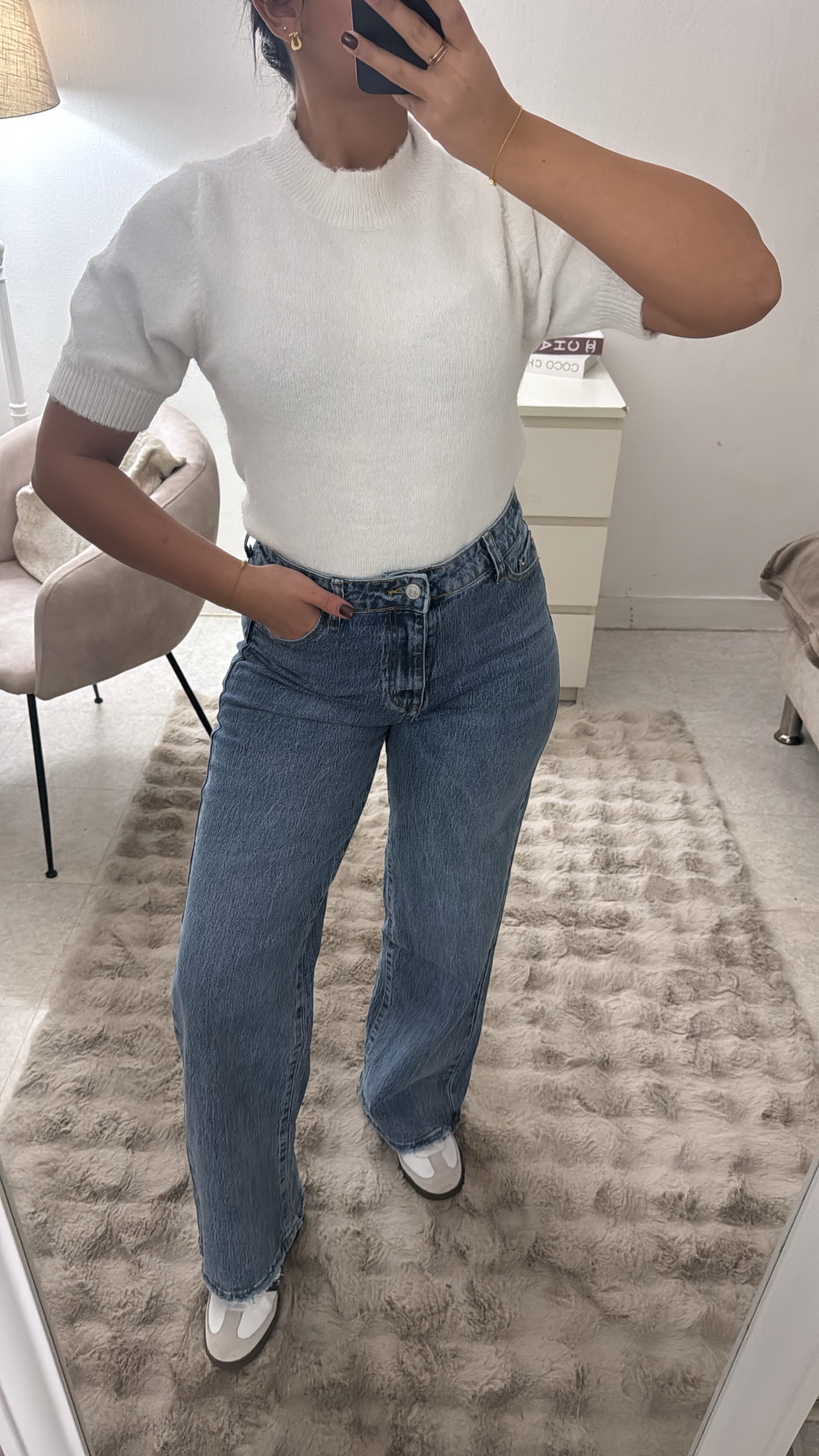 JEANS DROIT BLEU