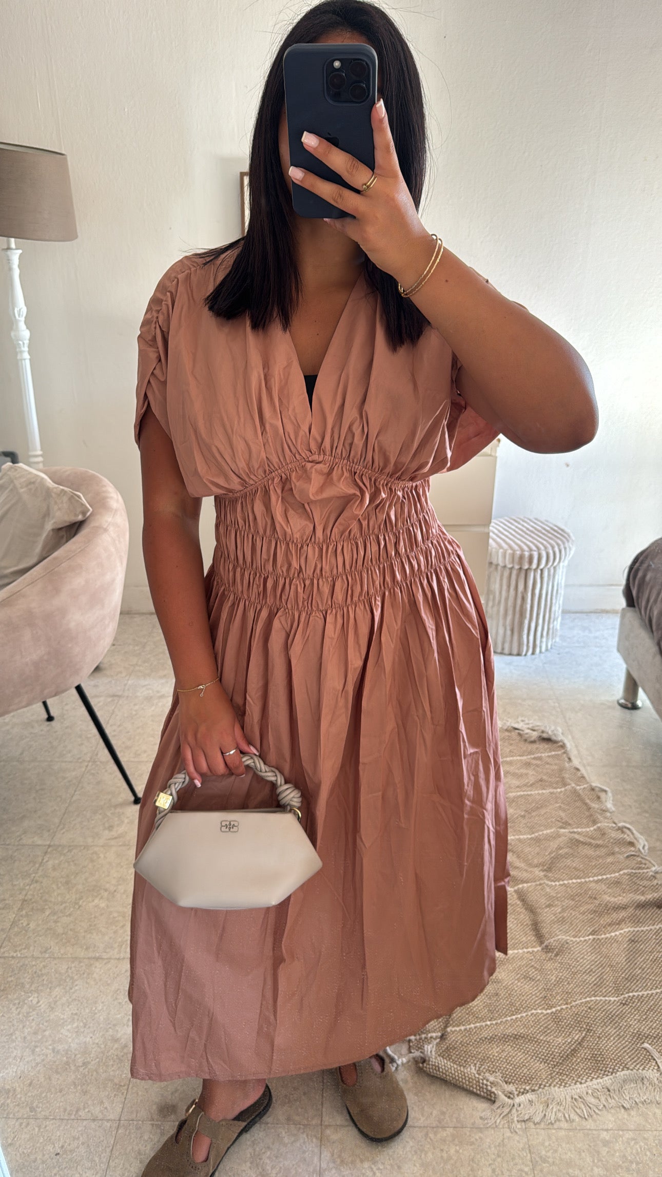ROBE POPELINE SAUMON
