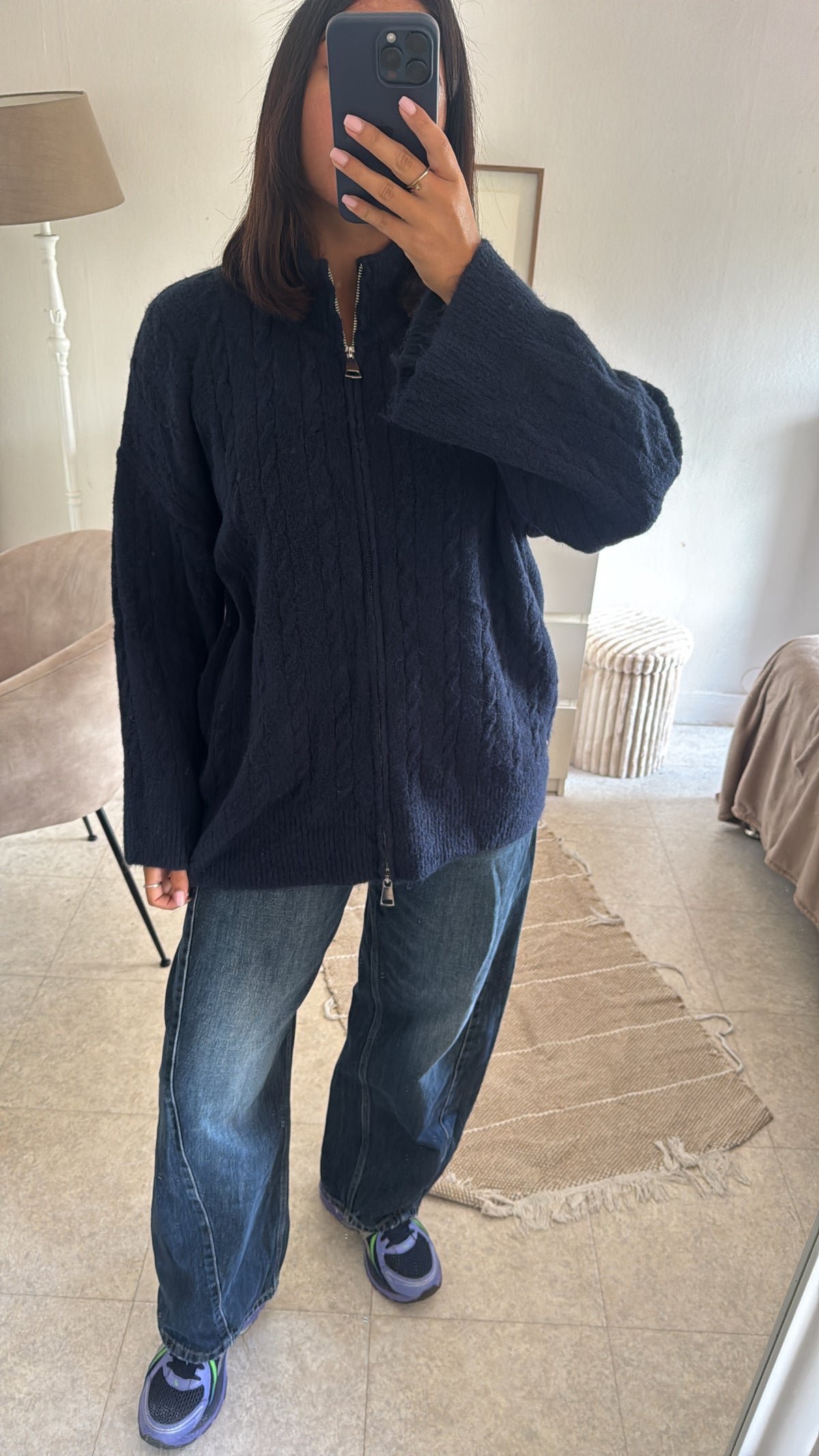 GILET TORSADE MARRINE