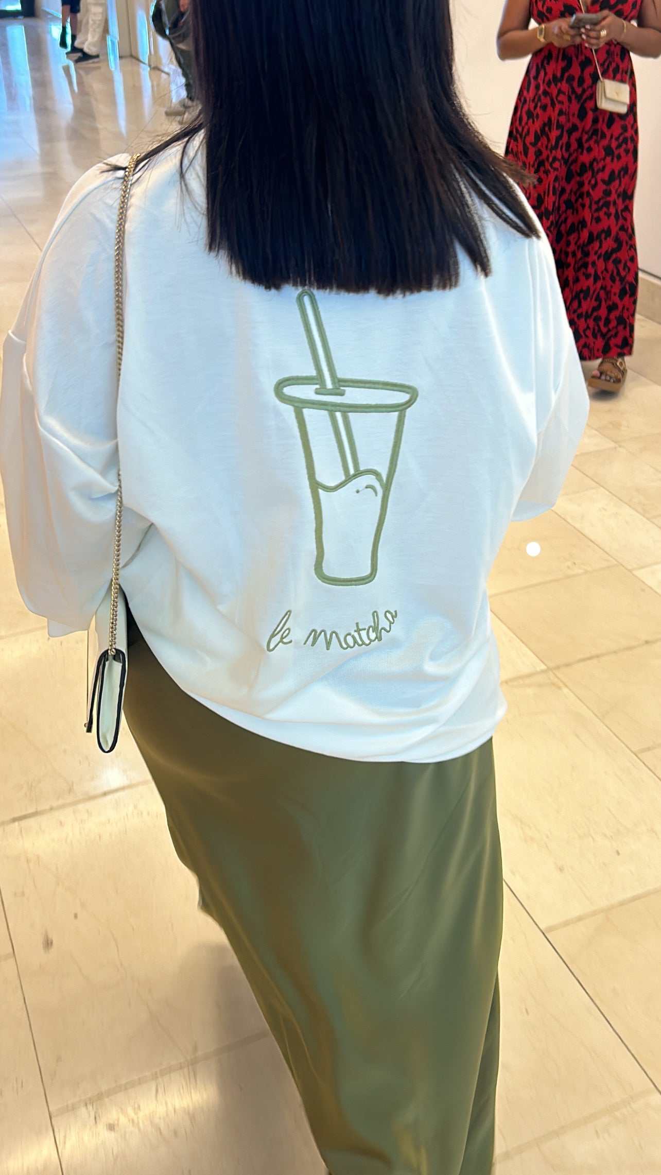 T-SHIRT MATCHA BLANC