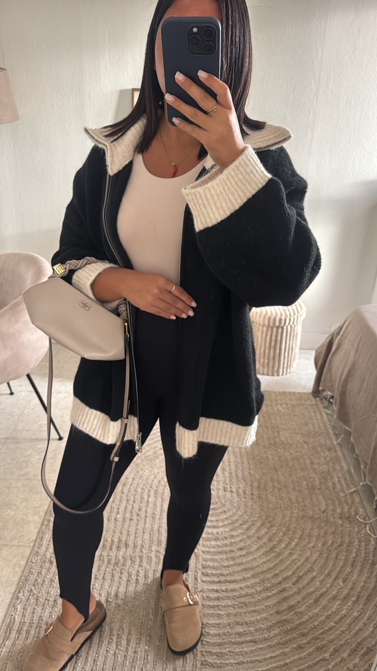GILET BI COLOR NOIR