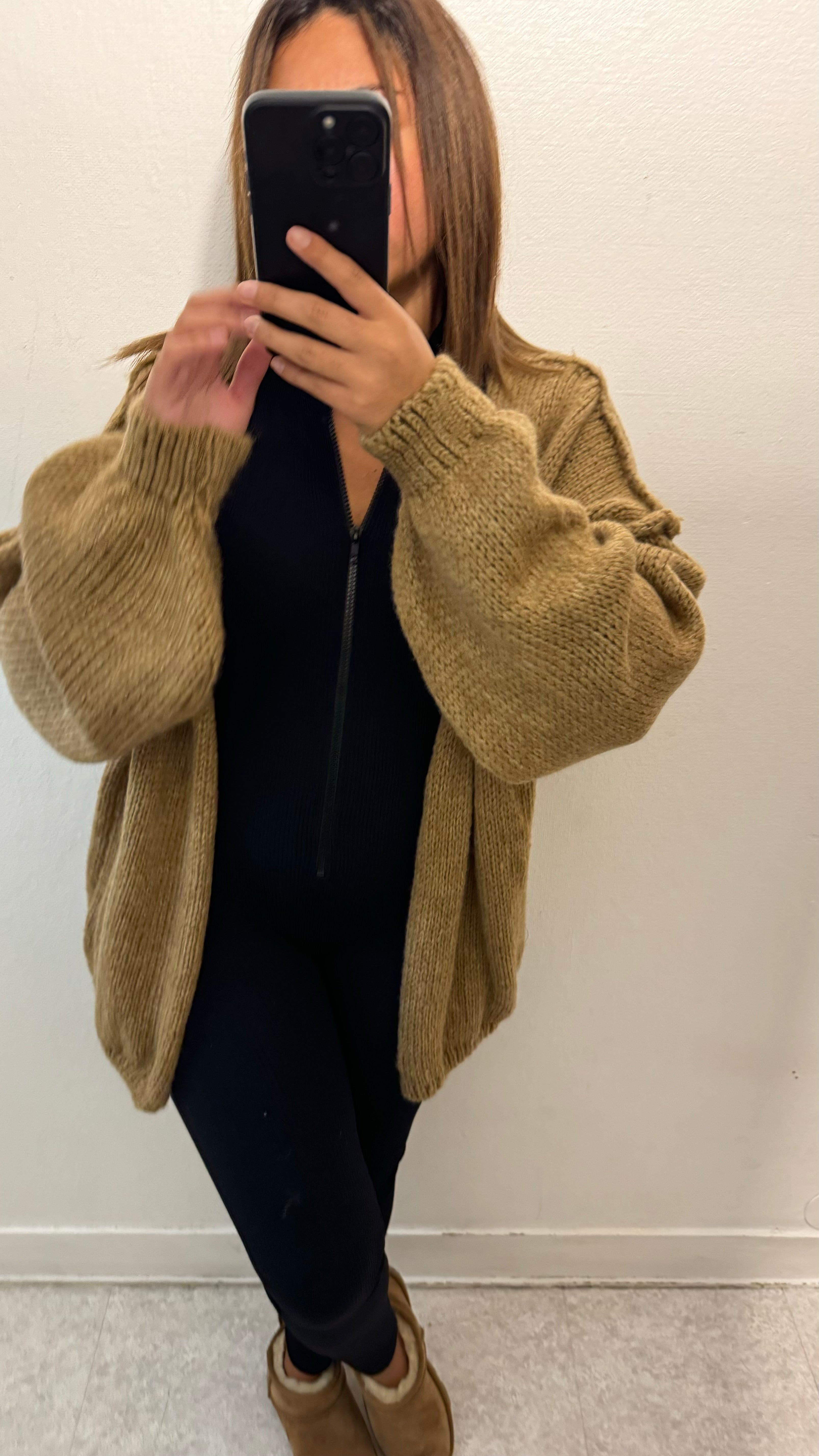 GILET LANA CAMEL