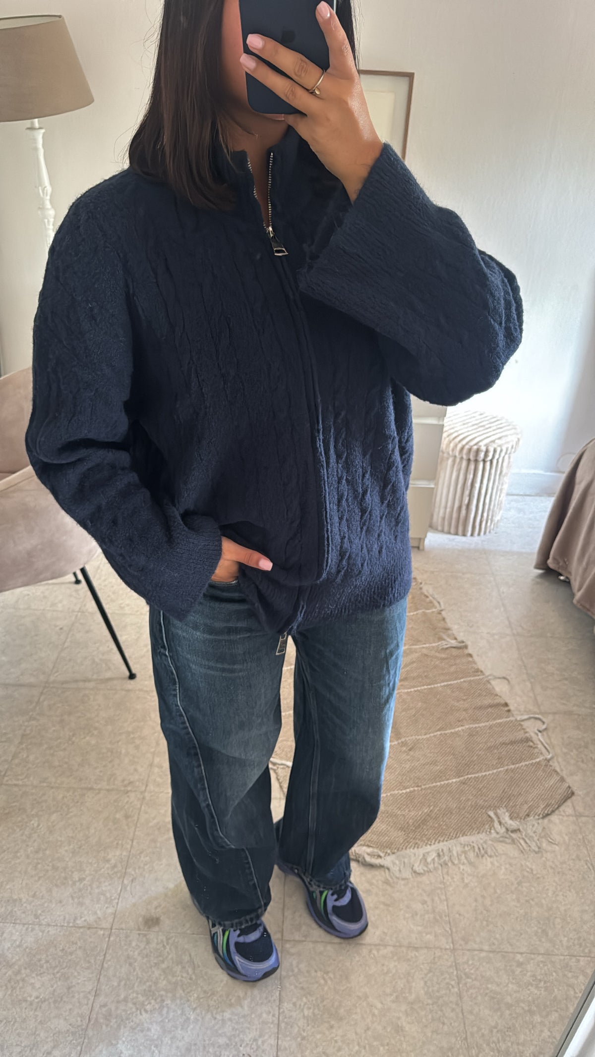 GILET TORSADE MARRINE