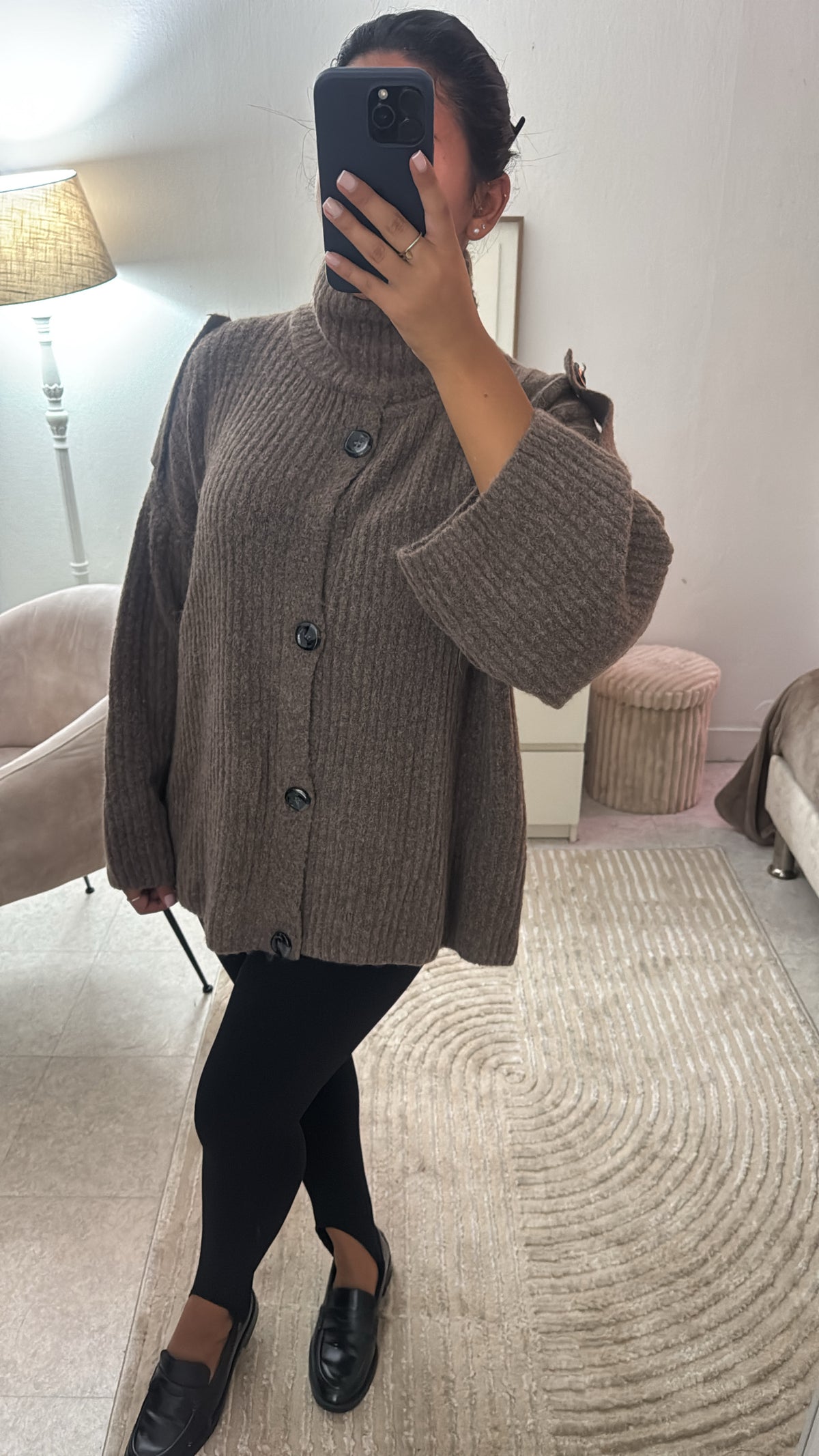 PULL EN MAILLE STRUCTURÉ TAUPE