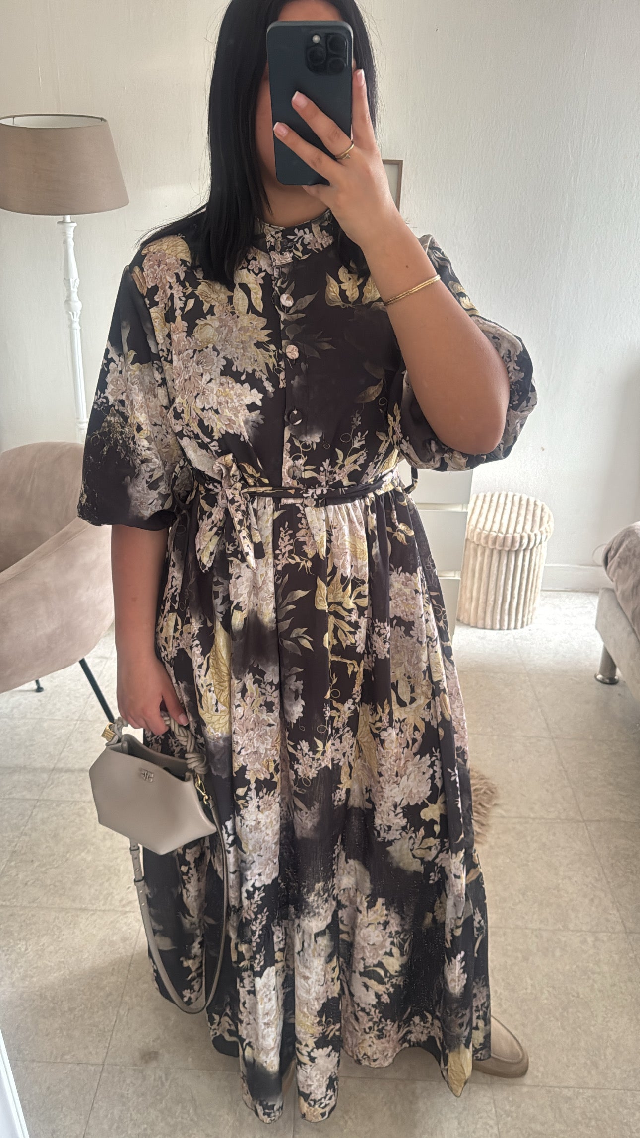 ROBE FLEURIE NOIRE