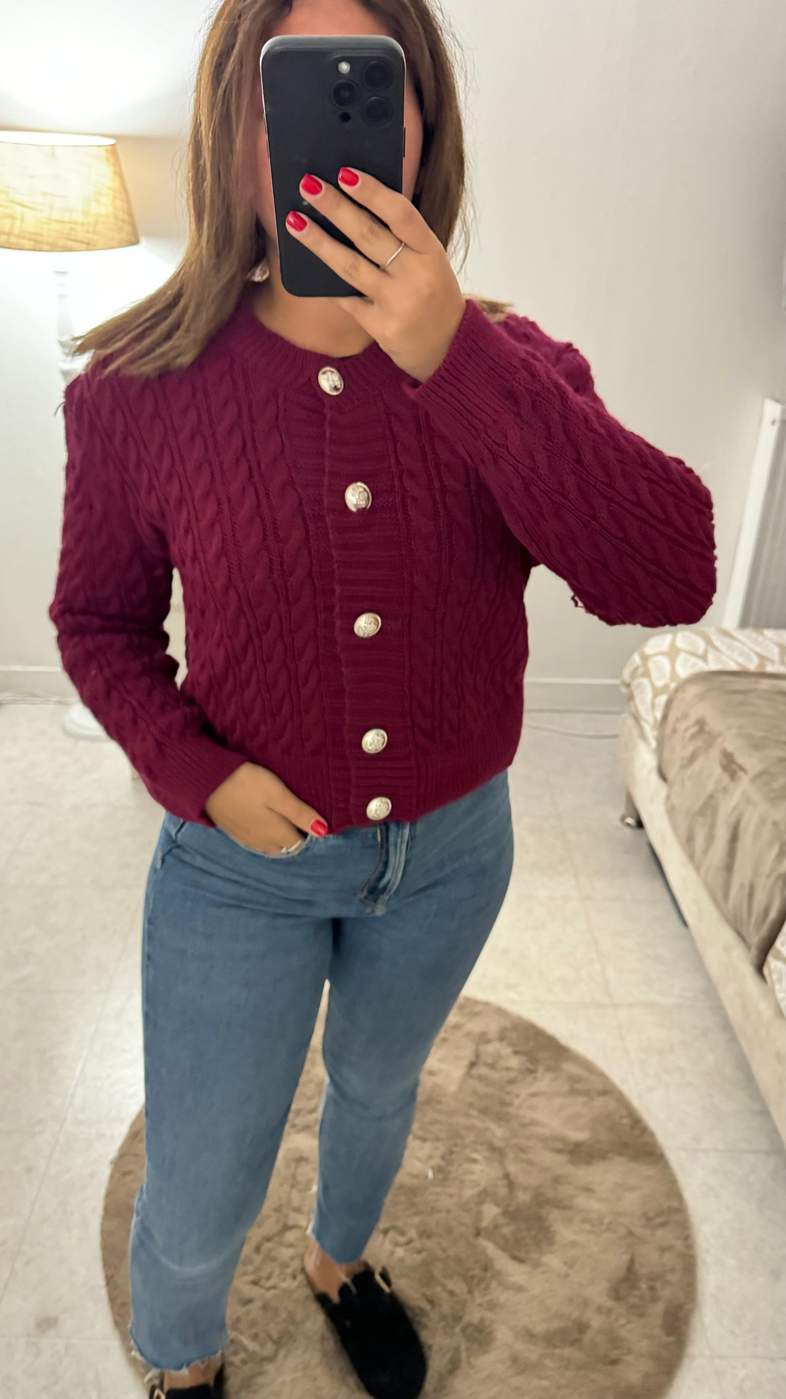 CARDIGAN LUCIE BORDEAUX