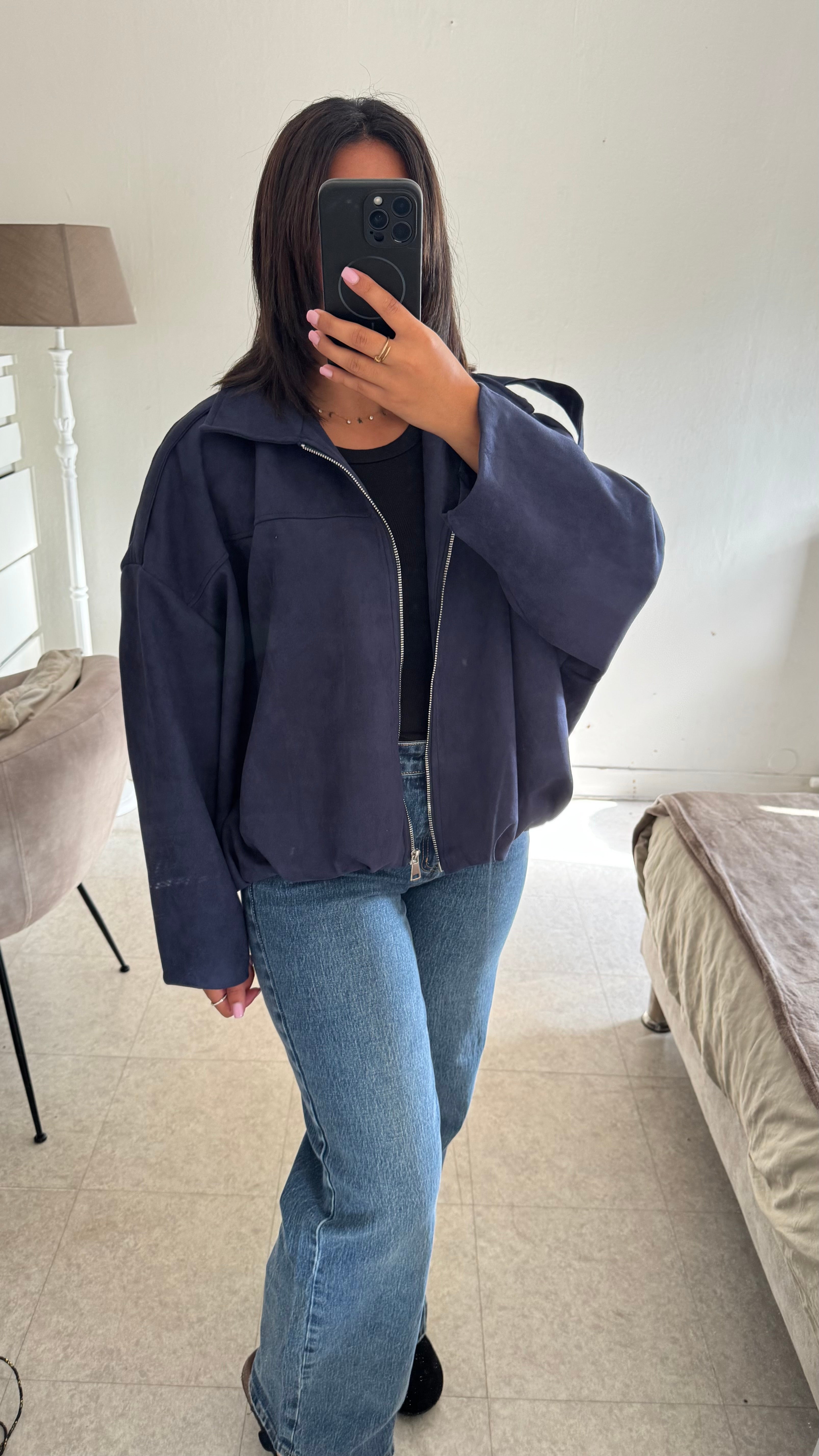 VESTE OVERSIZE MARRINE