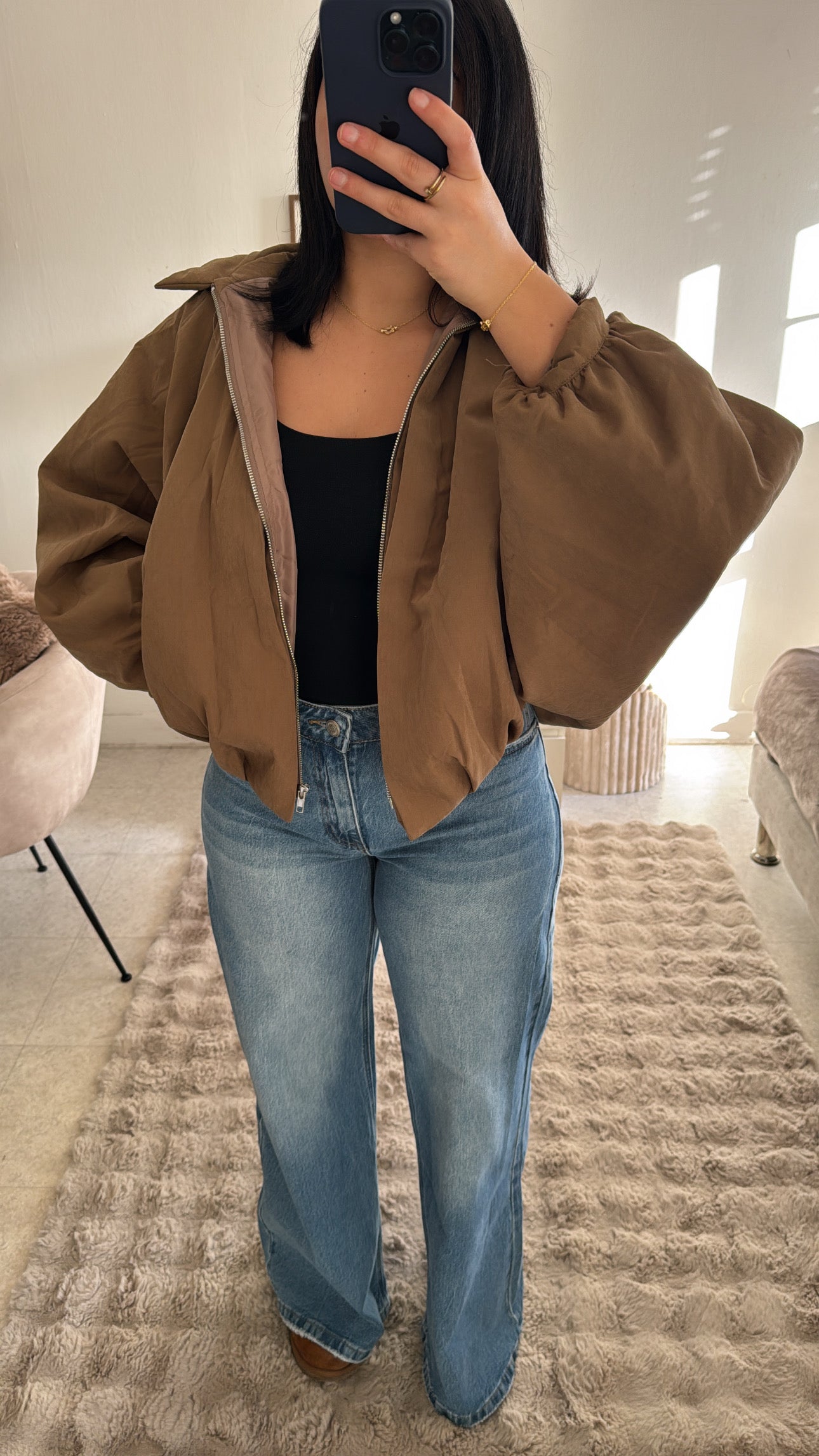 VESTE OVERSIZE CAMEL