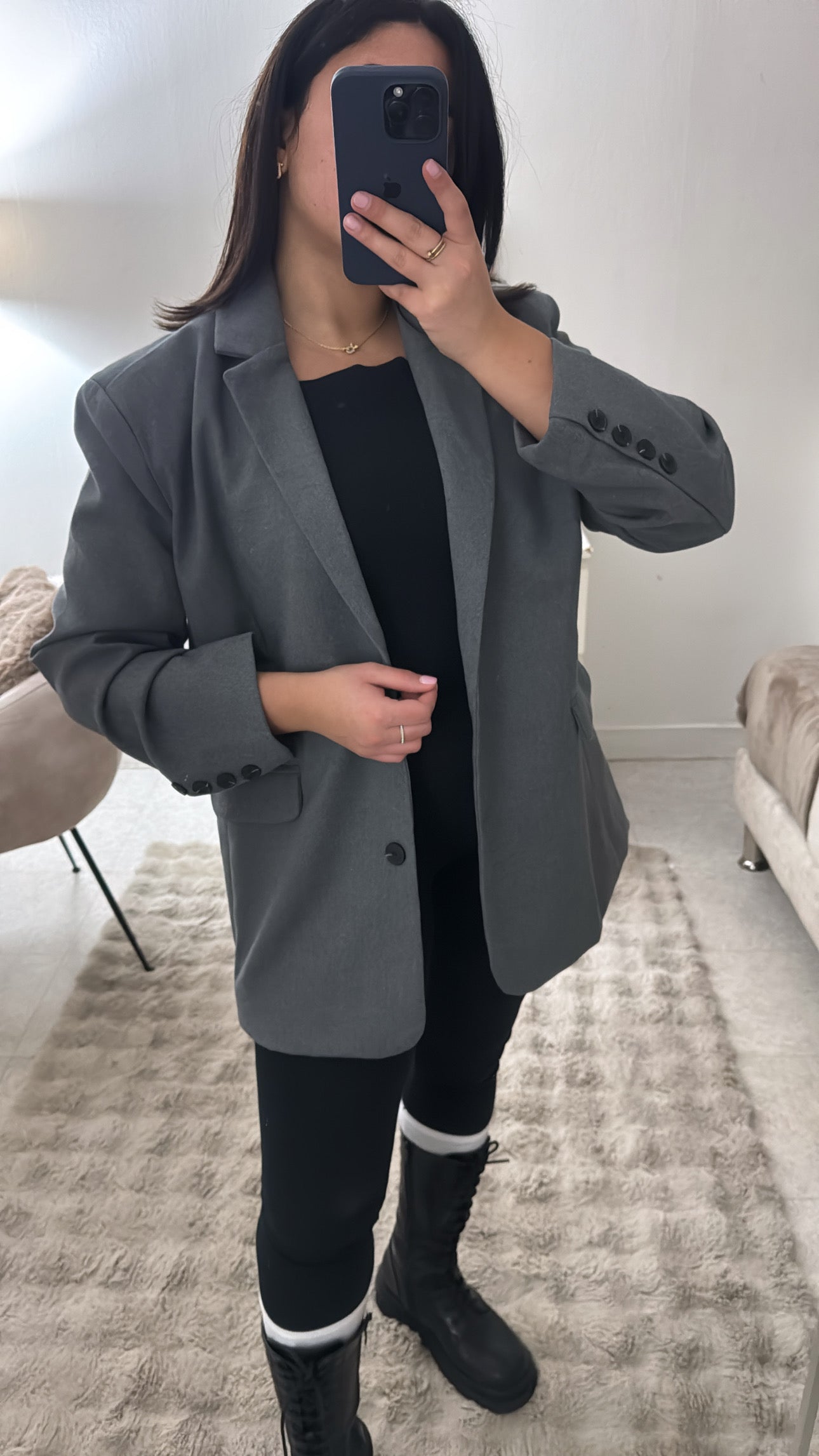 BLAZER OVERSIZE GRIS