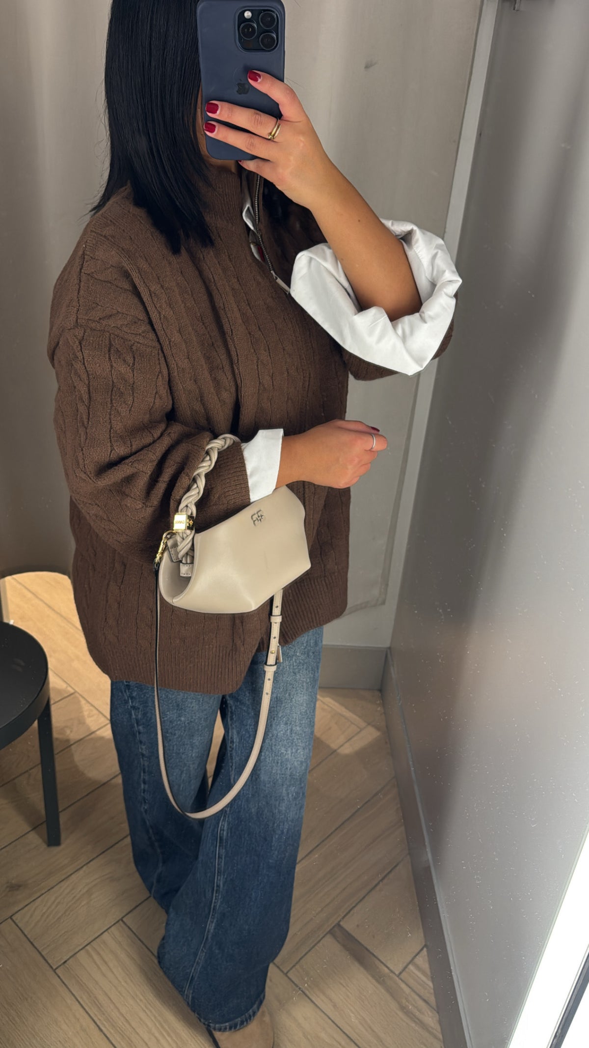GILET TRICOT MARRON