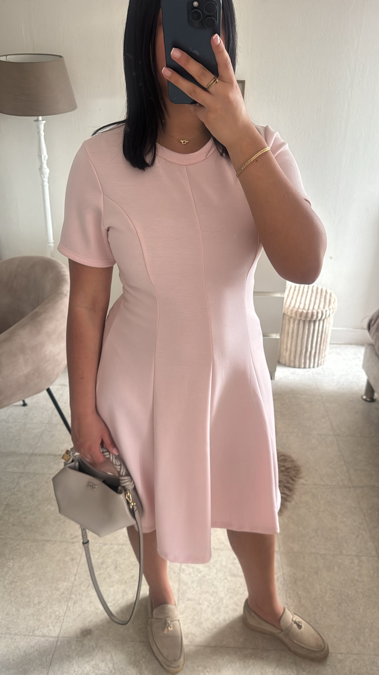 ROBE VOLANT ROSE
