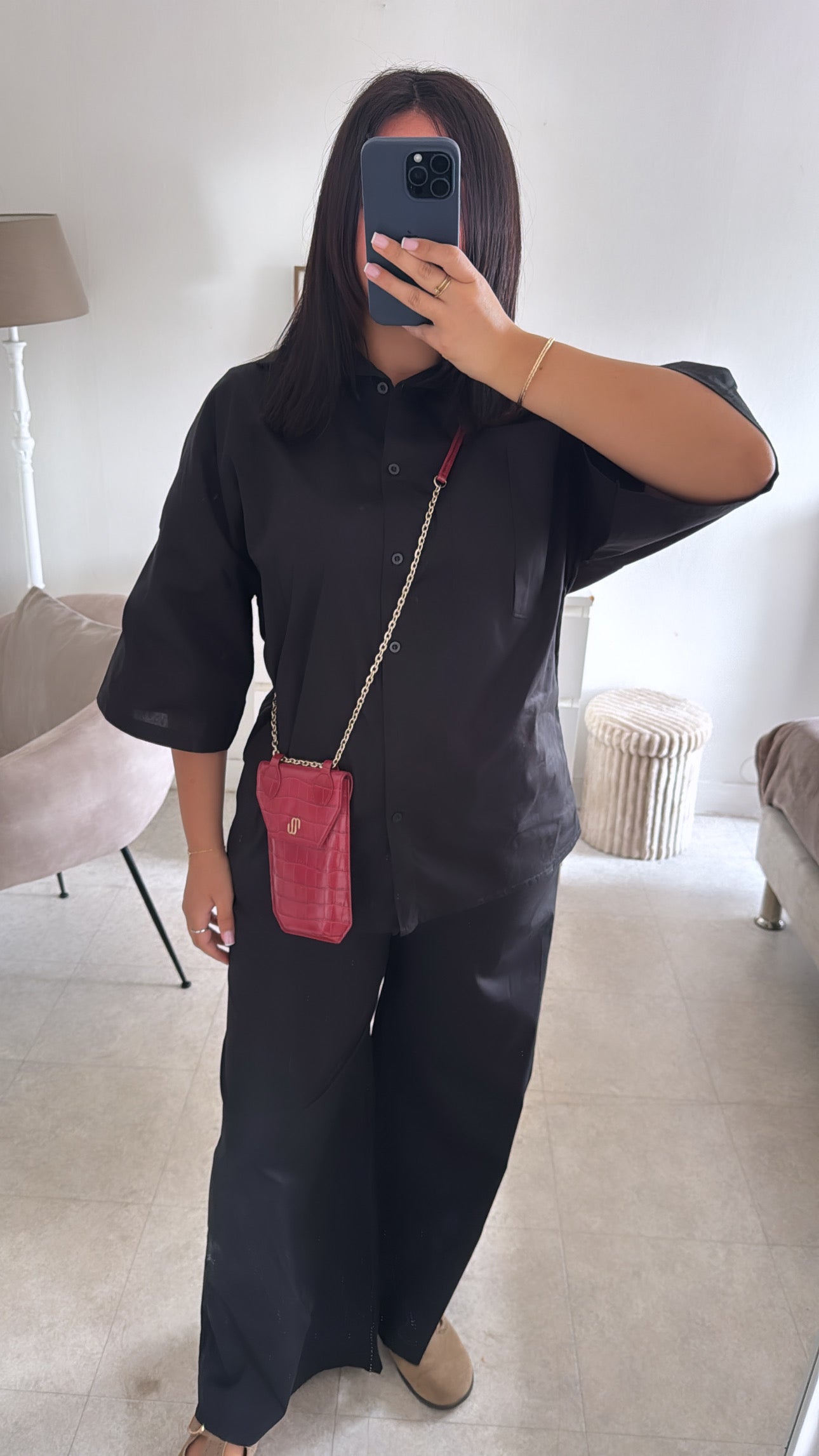 ENSEMBLE CHEMISE NOIR