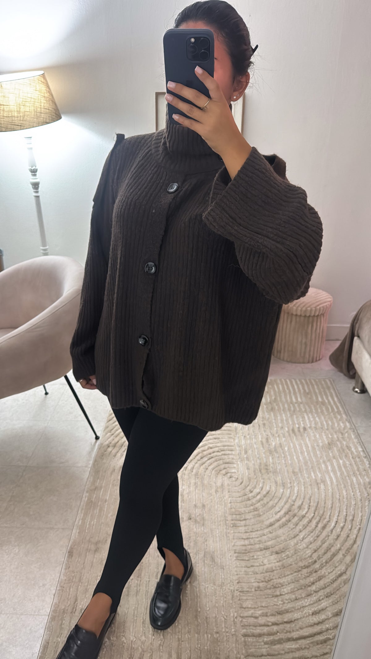PULL EN MAILLE STRUCTURÉ CHOCOLAT
