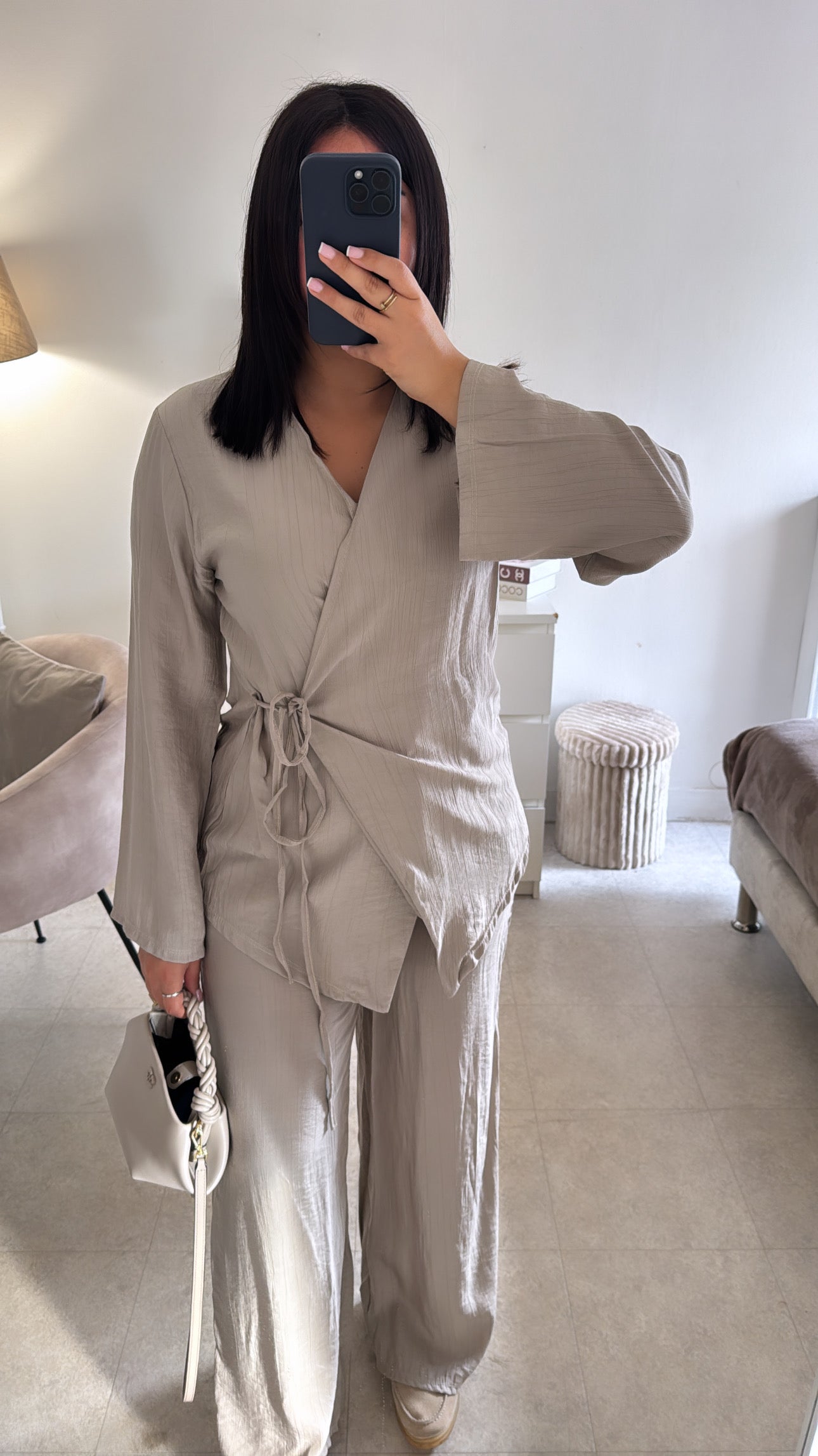 ENSEMBLE FLUIDE CACHE COEUR TAUPE