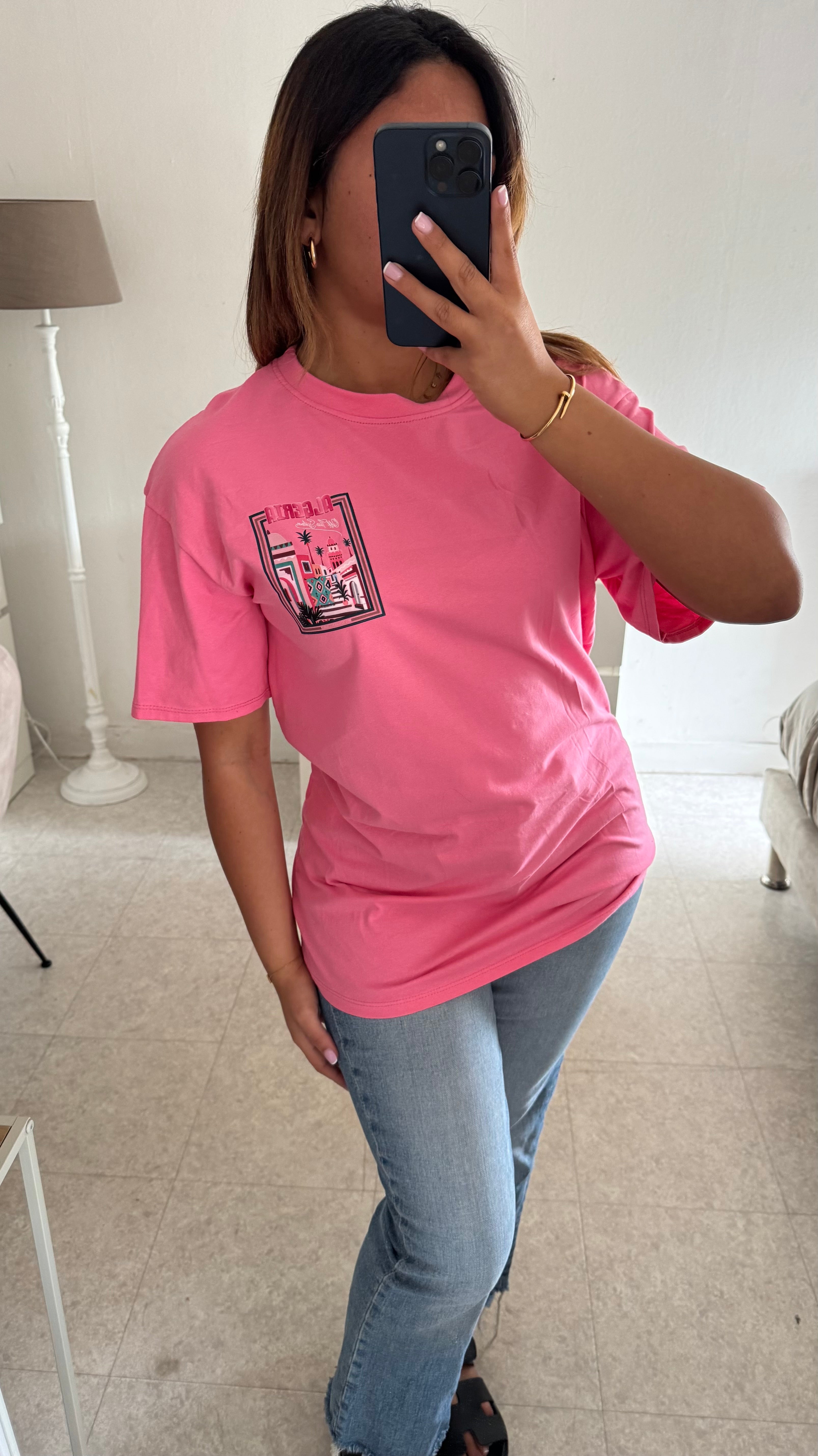 TEE-SHIRT ALGERIE ROSE