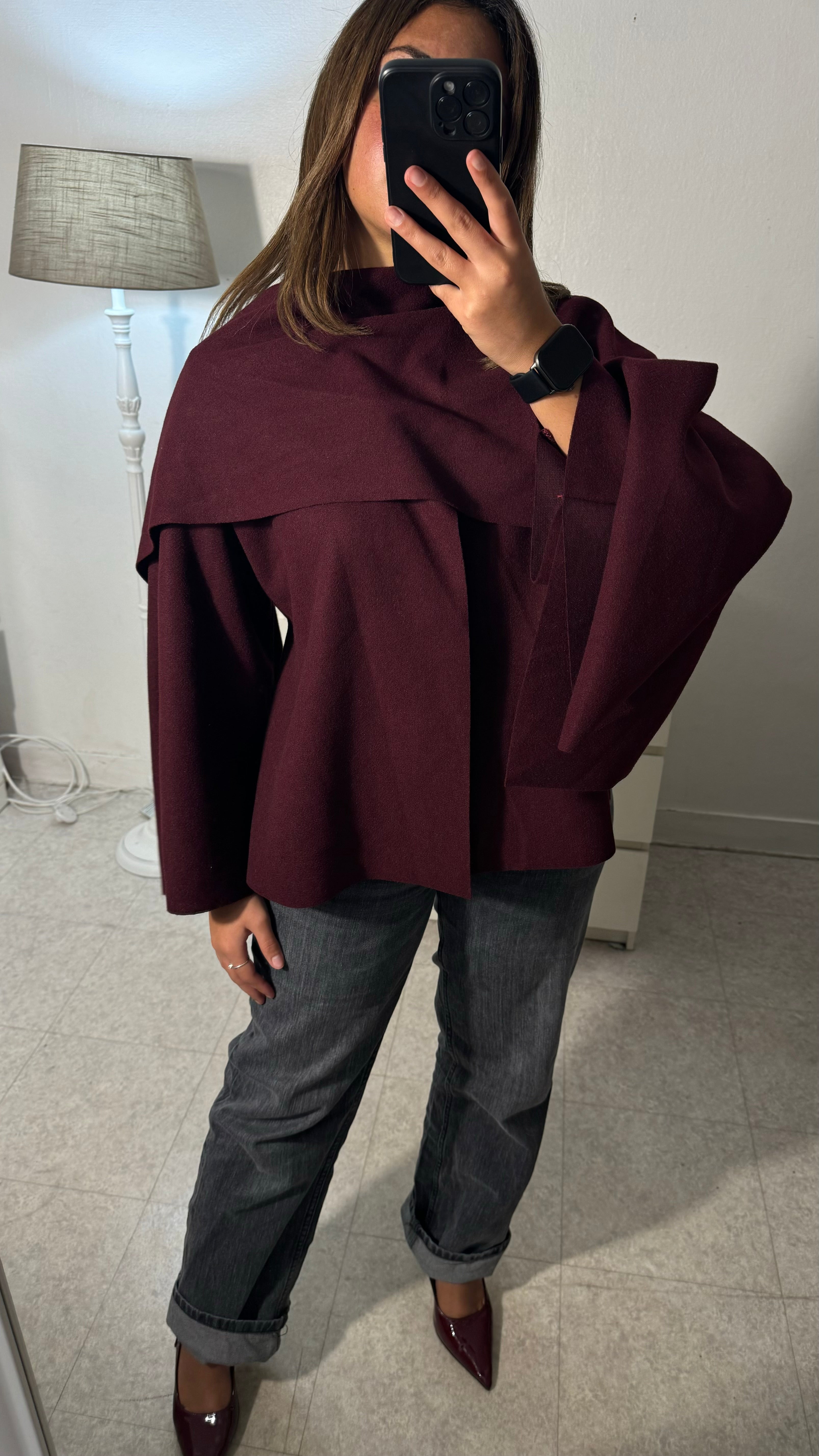 VESTE ÉCHARPE INSPI Z BORDEAUX