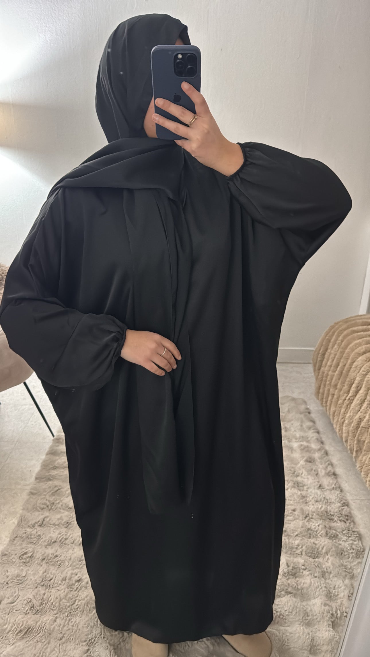 ABBAYA VOILE INTÉGRÉ NOIRE