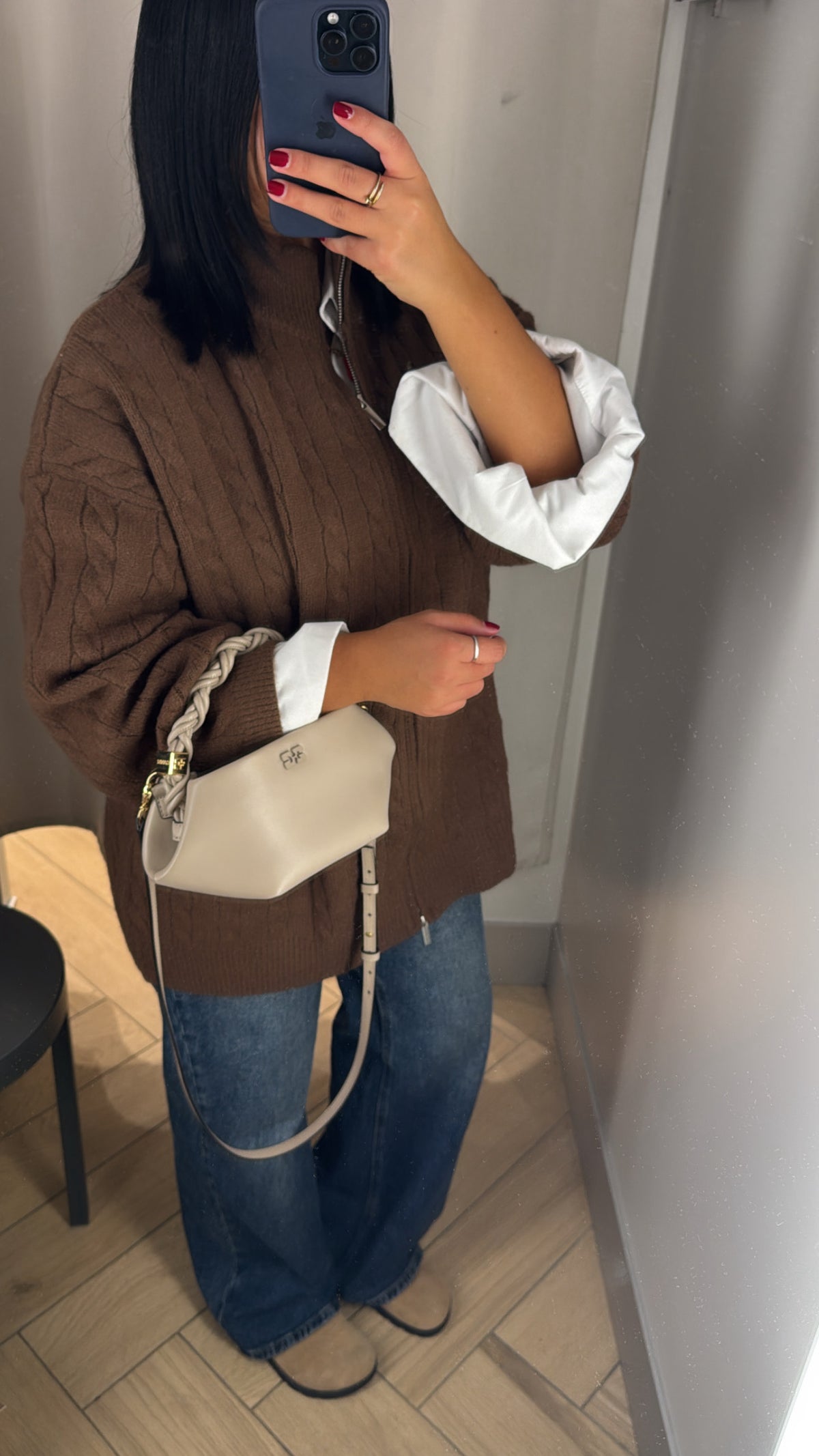 GILET TRICOT MARRON