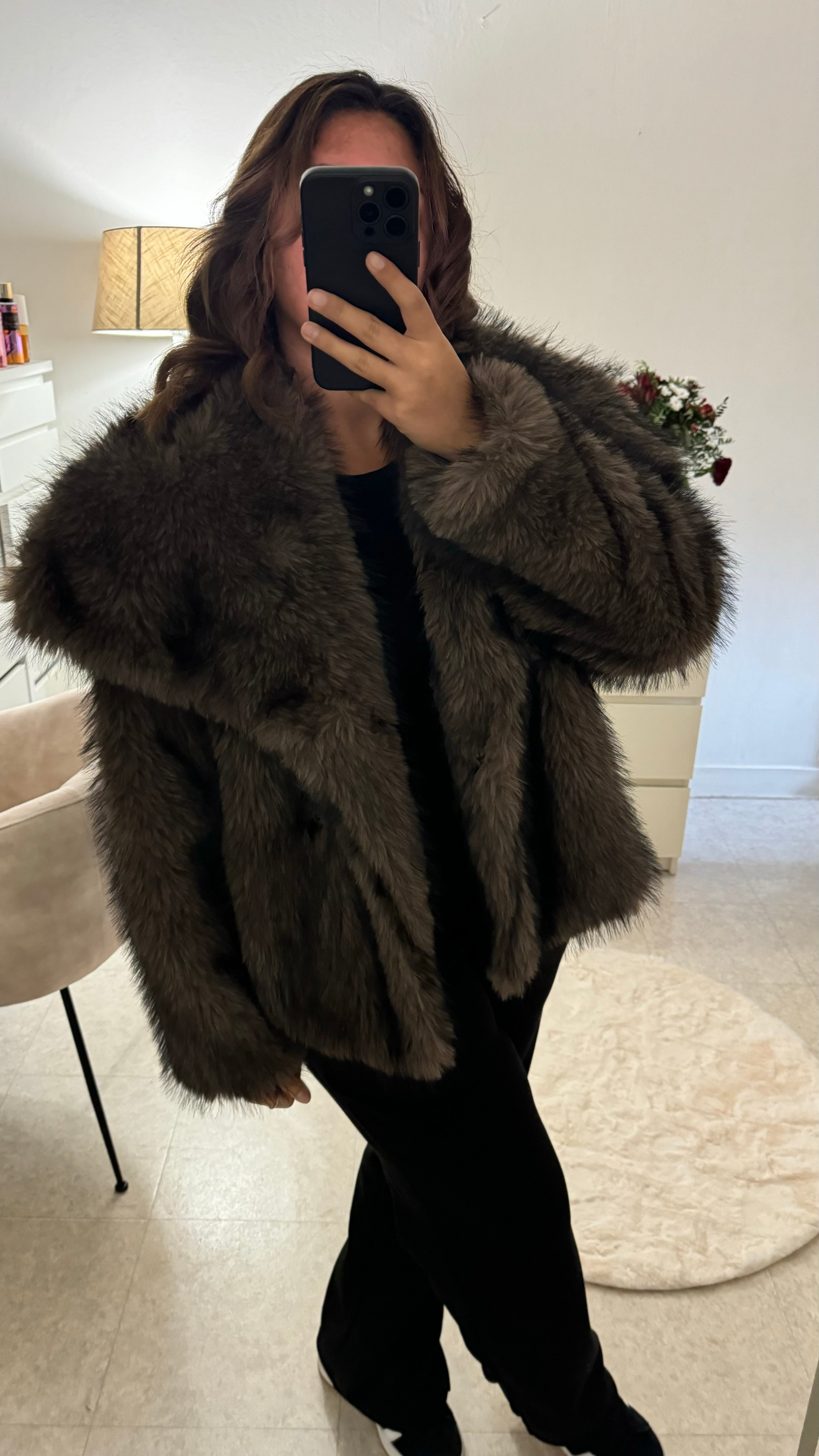 FOURRURE FUR MARRON/NOIRE