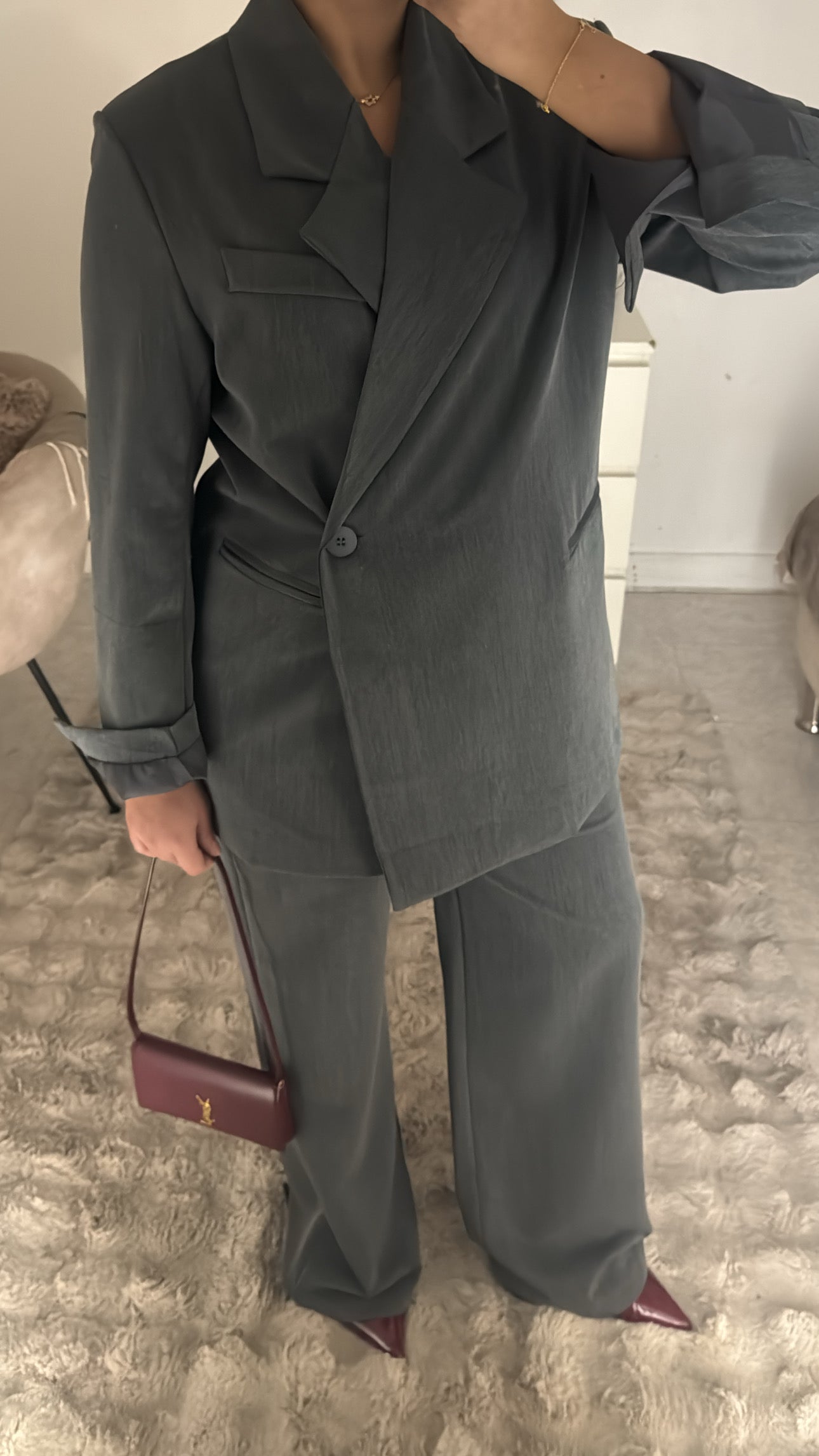 ENSEMBLE BLAZER GRIS