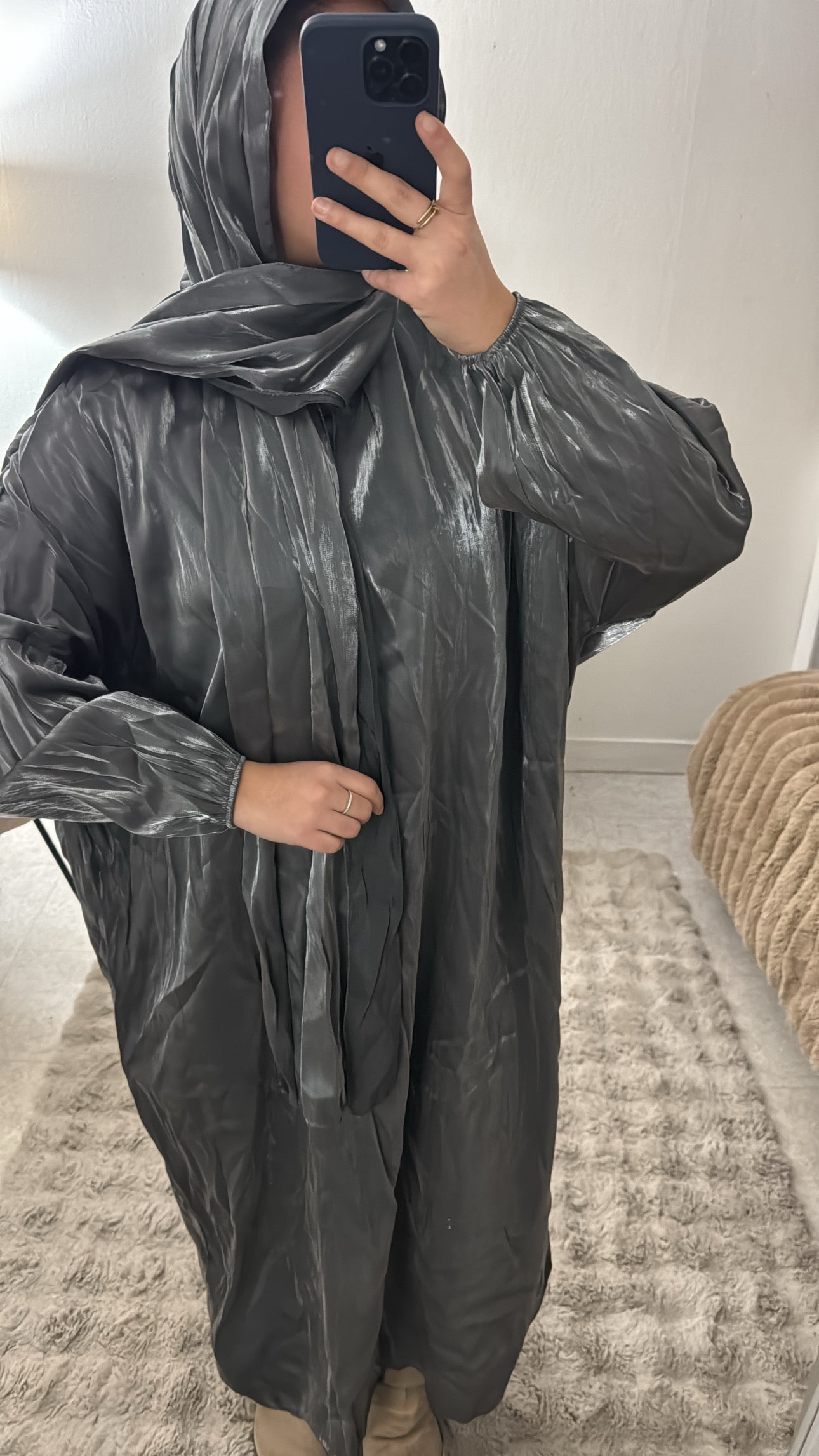 ABBAYA VOILE INTÉGRÉ GRISE