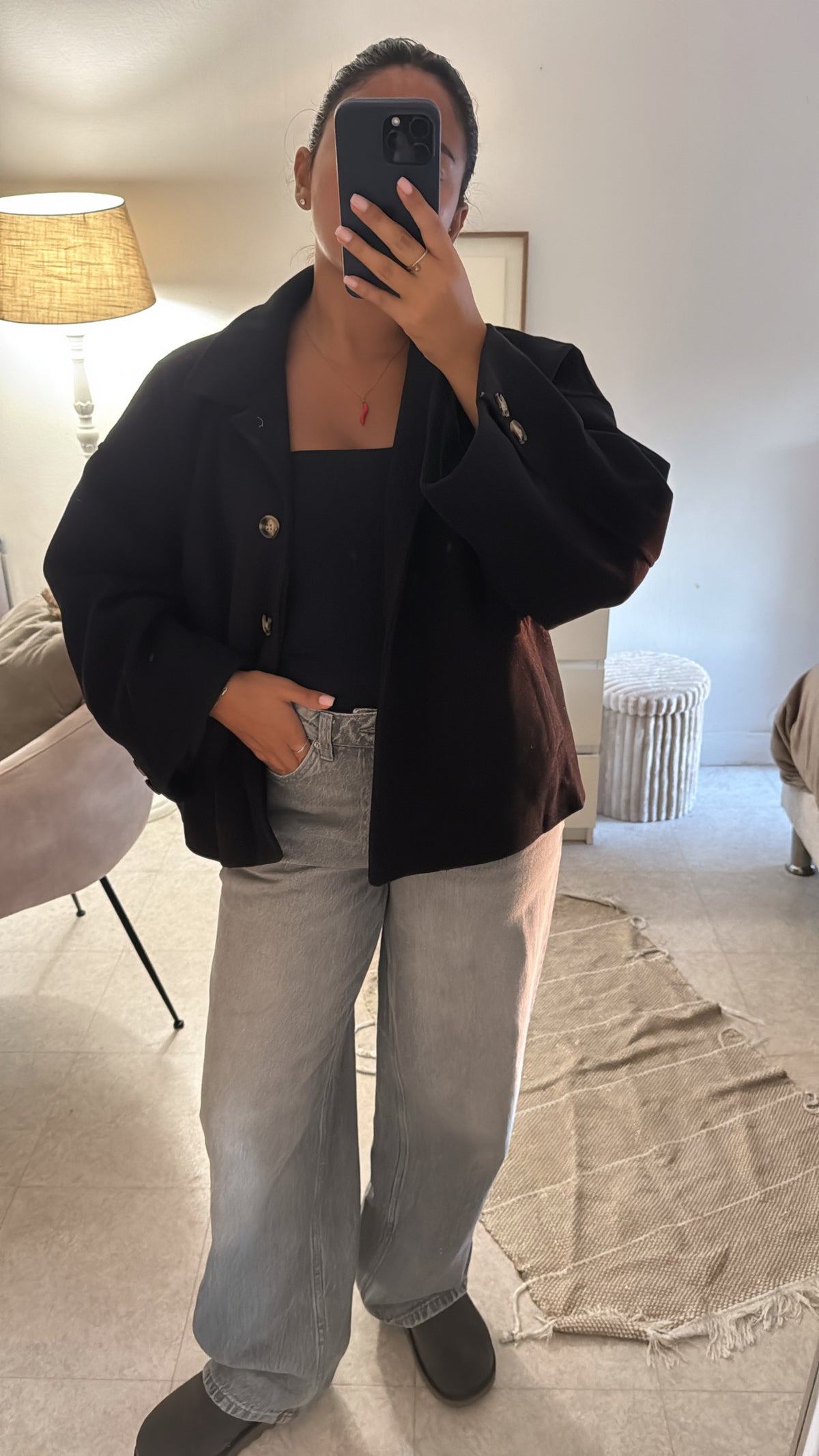 MANTEAU MURIELLE NOIR