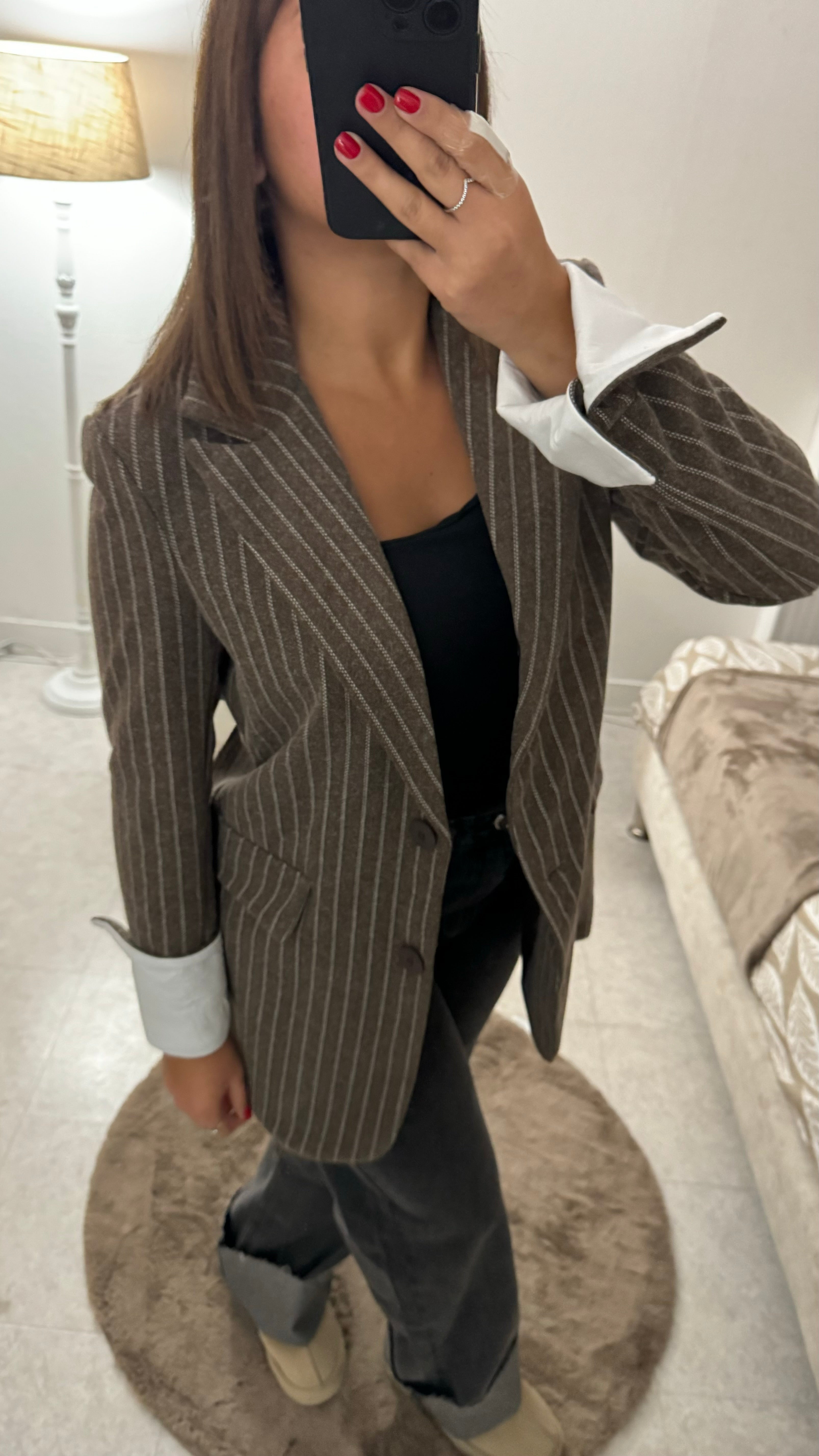 BLAZER STRUCTURÉ CHOCO