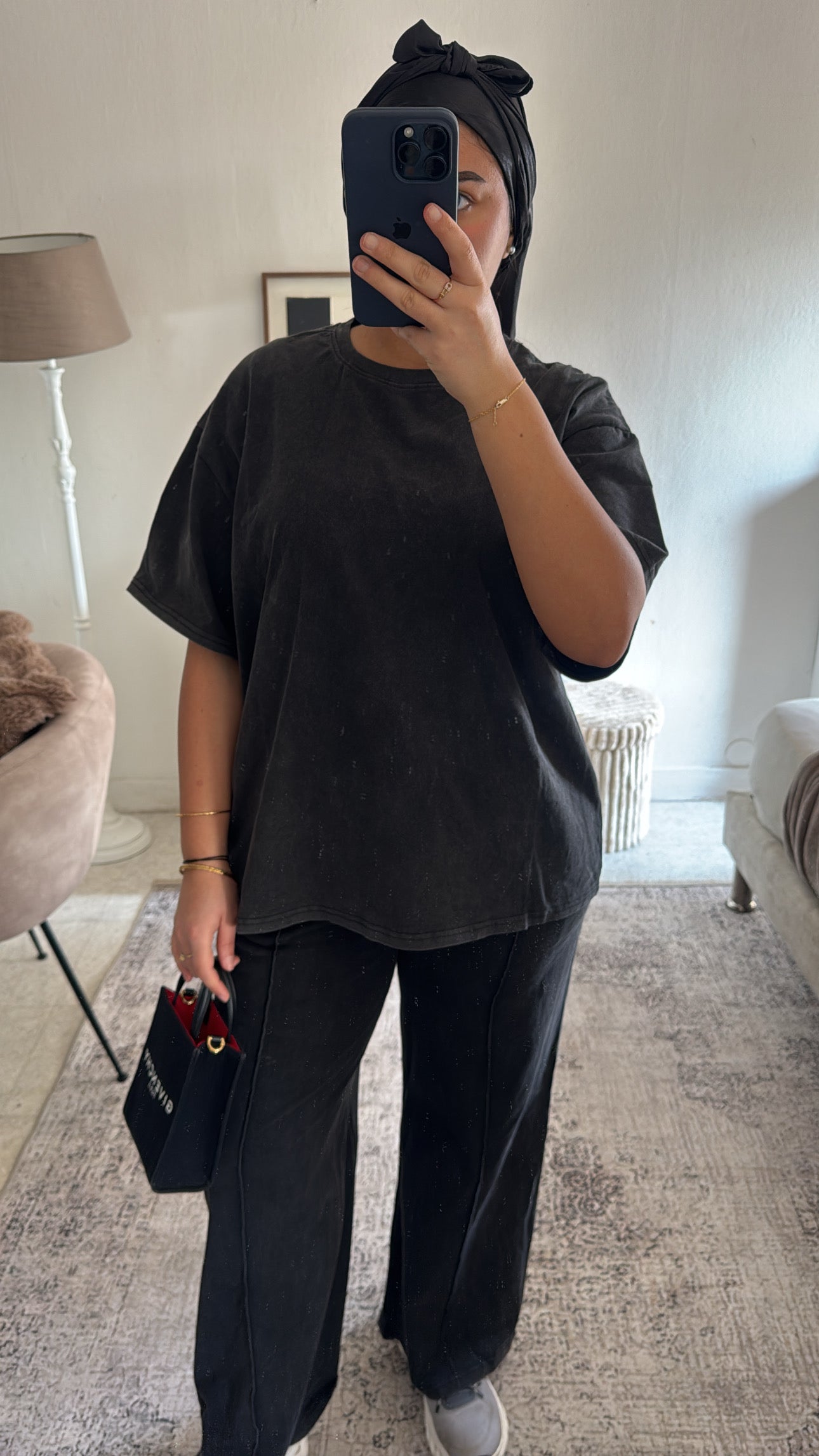 ENSEMBLE JOGGING T-SHIRT GRIS DÉLAVÉ