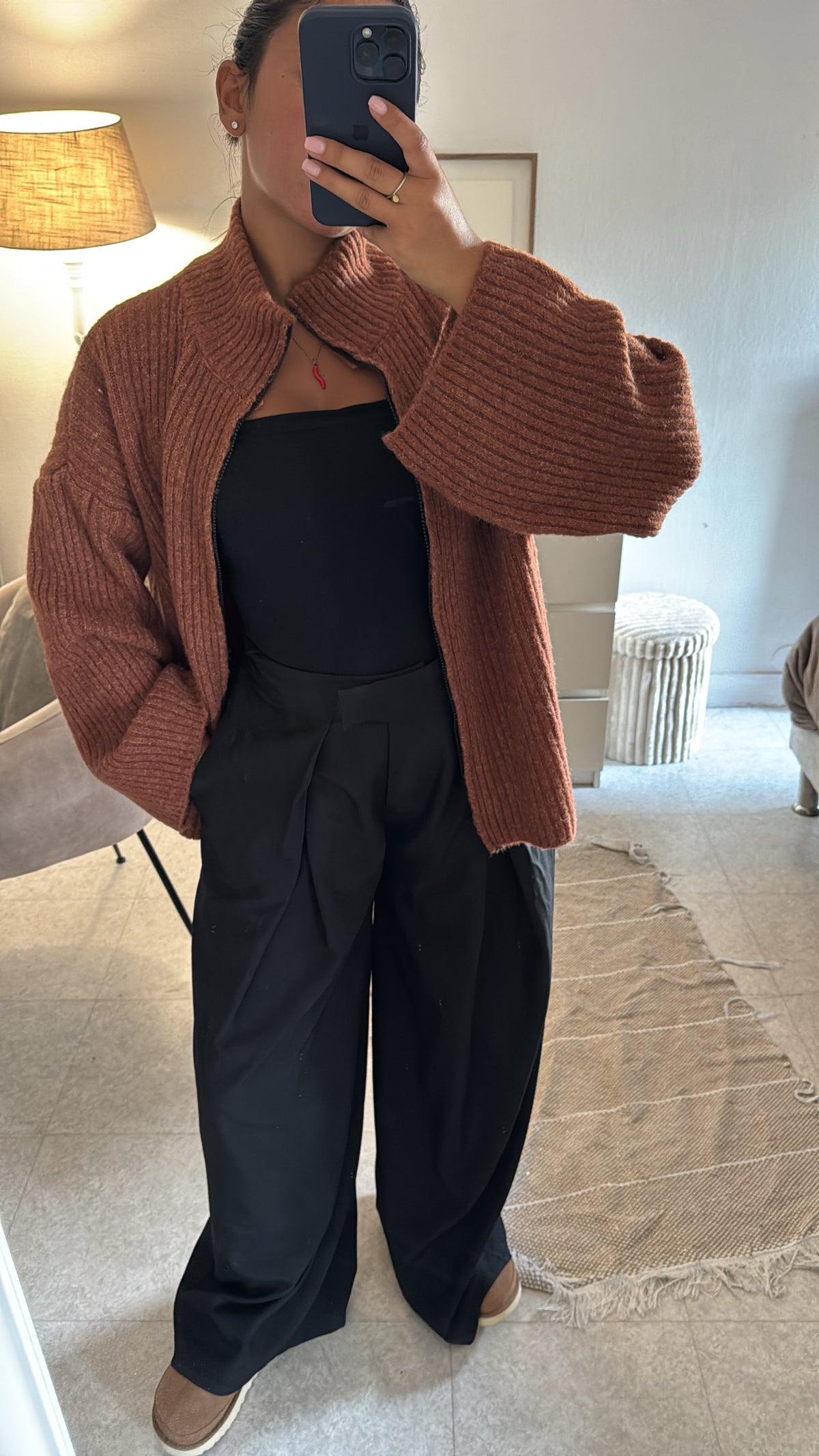 GILET À ZIP EN LAINE BRIK