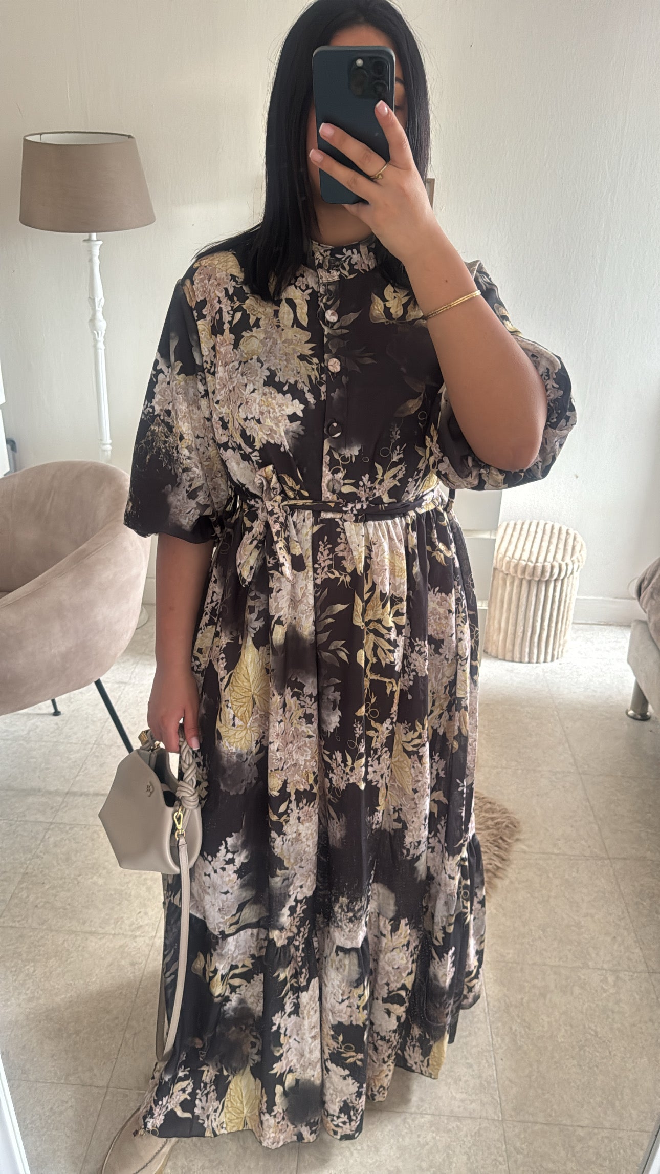 ROBE FLEURIE NOIRE