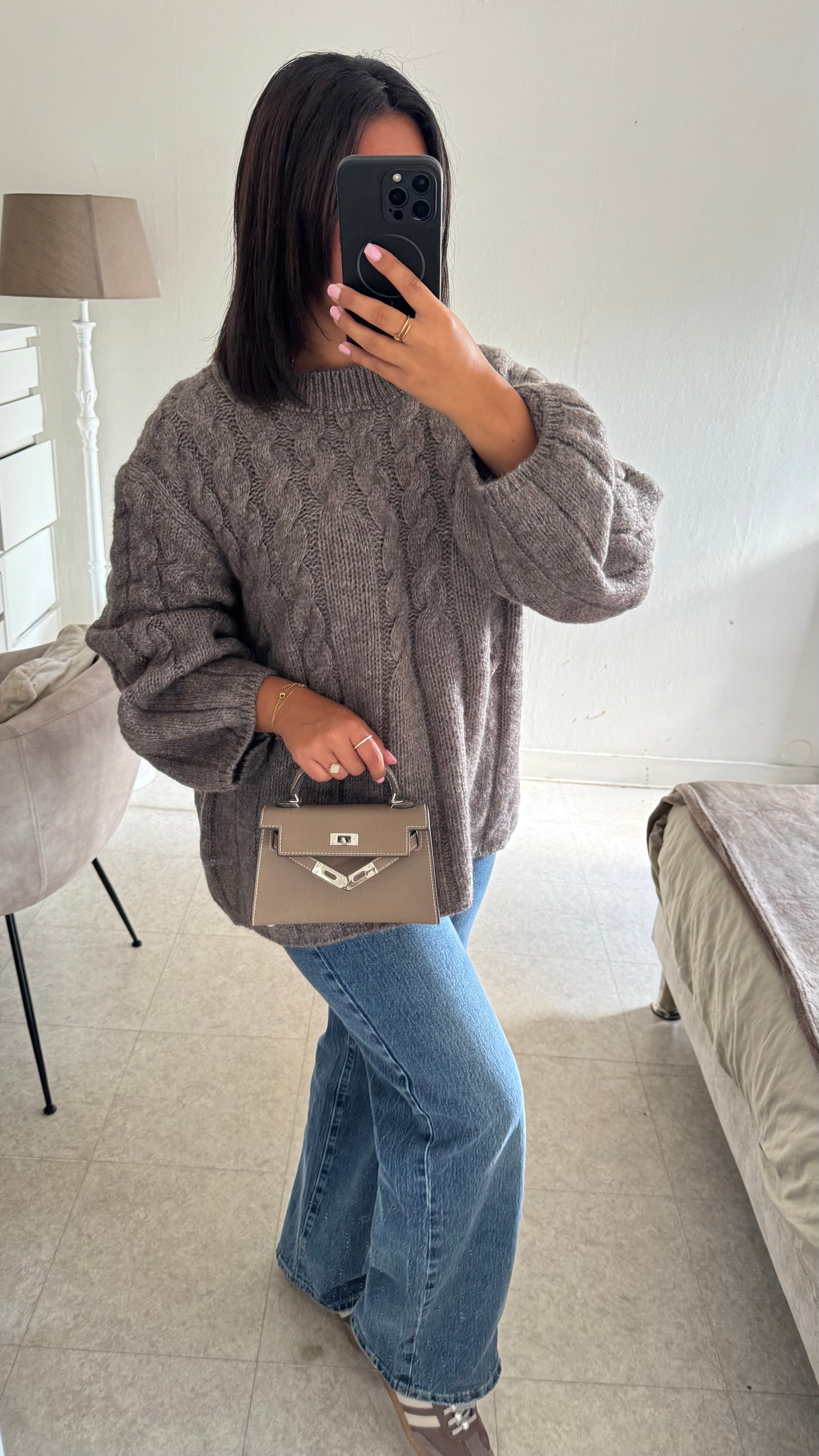 PULL MADIE TAUPE
