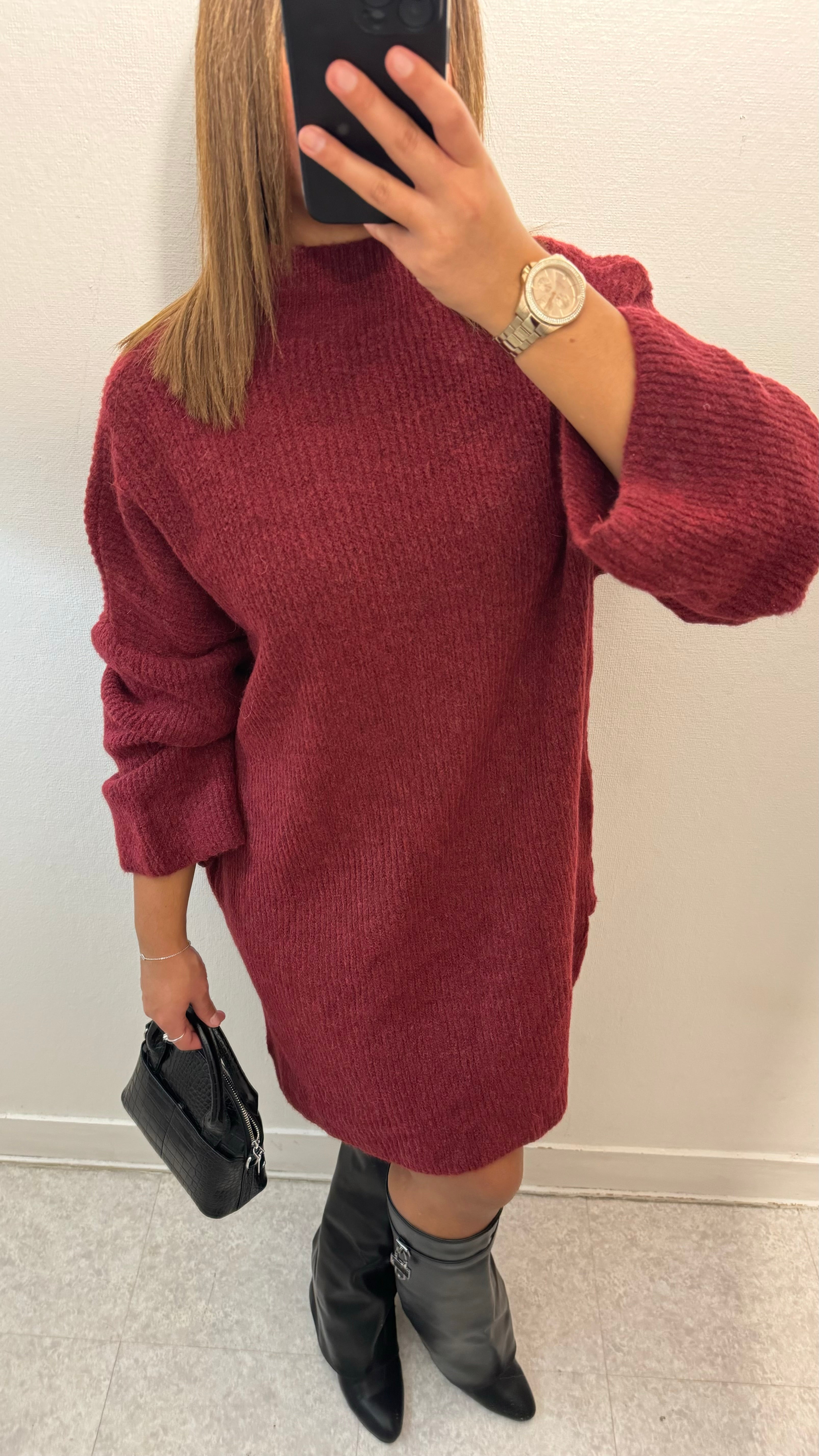 ROBE PULL BORDEAUX