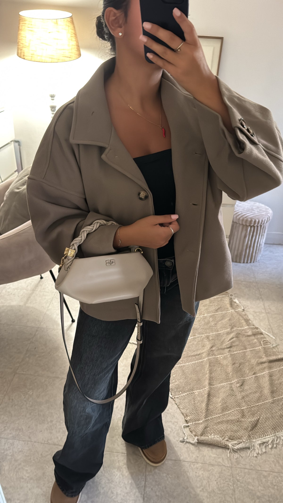 MANTEAU MURIELLE TAUPE