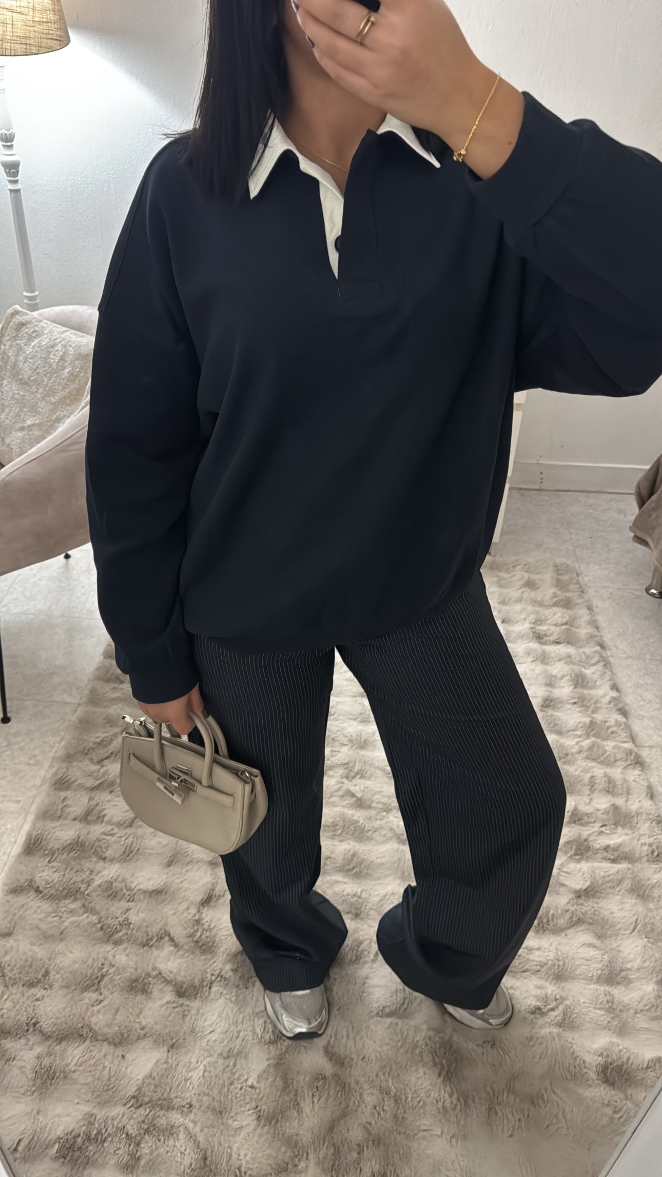 PANTALON RAYÉ MARINE