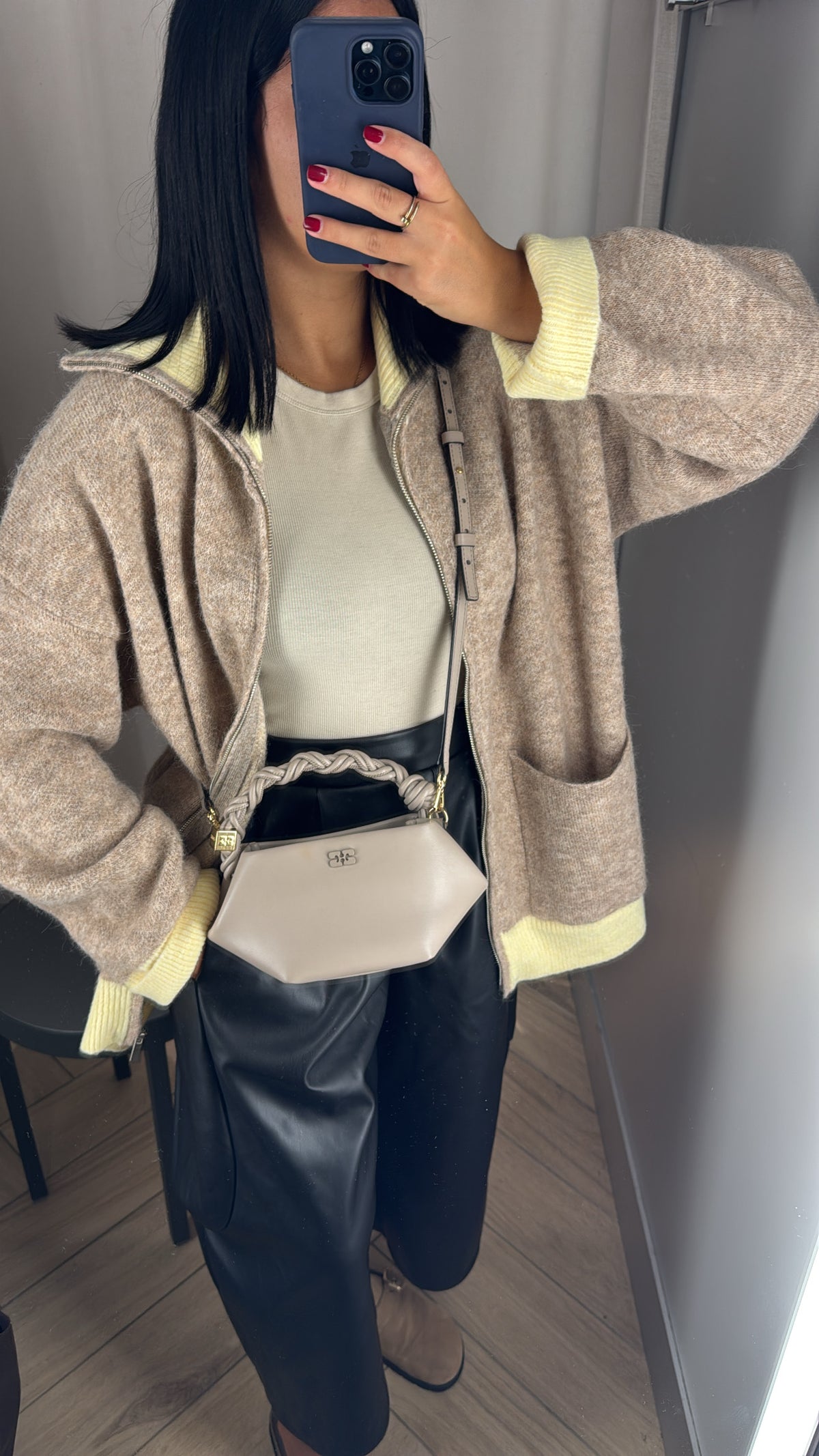 GILET BI COLOR INSPI ZARA EN MAILLE