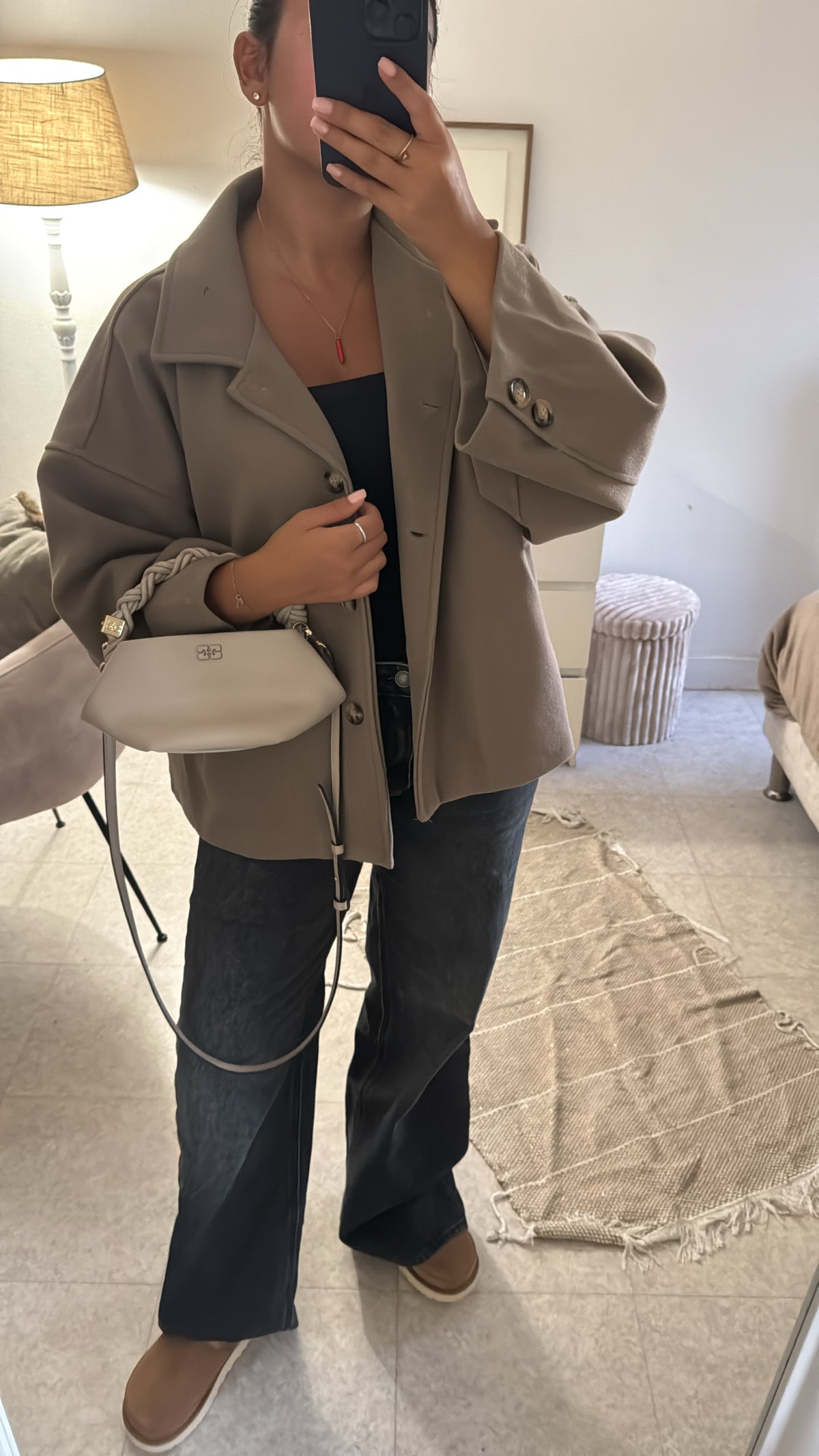MANTEAU MURIELLE TAUPE