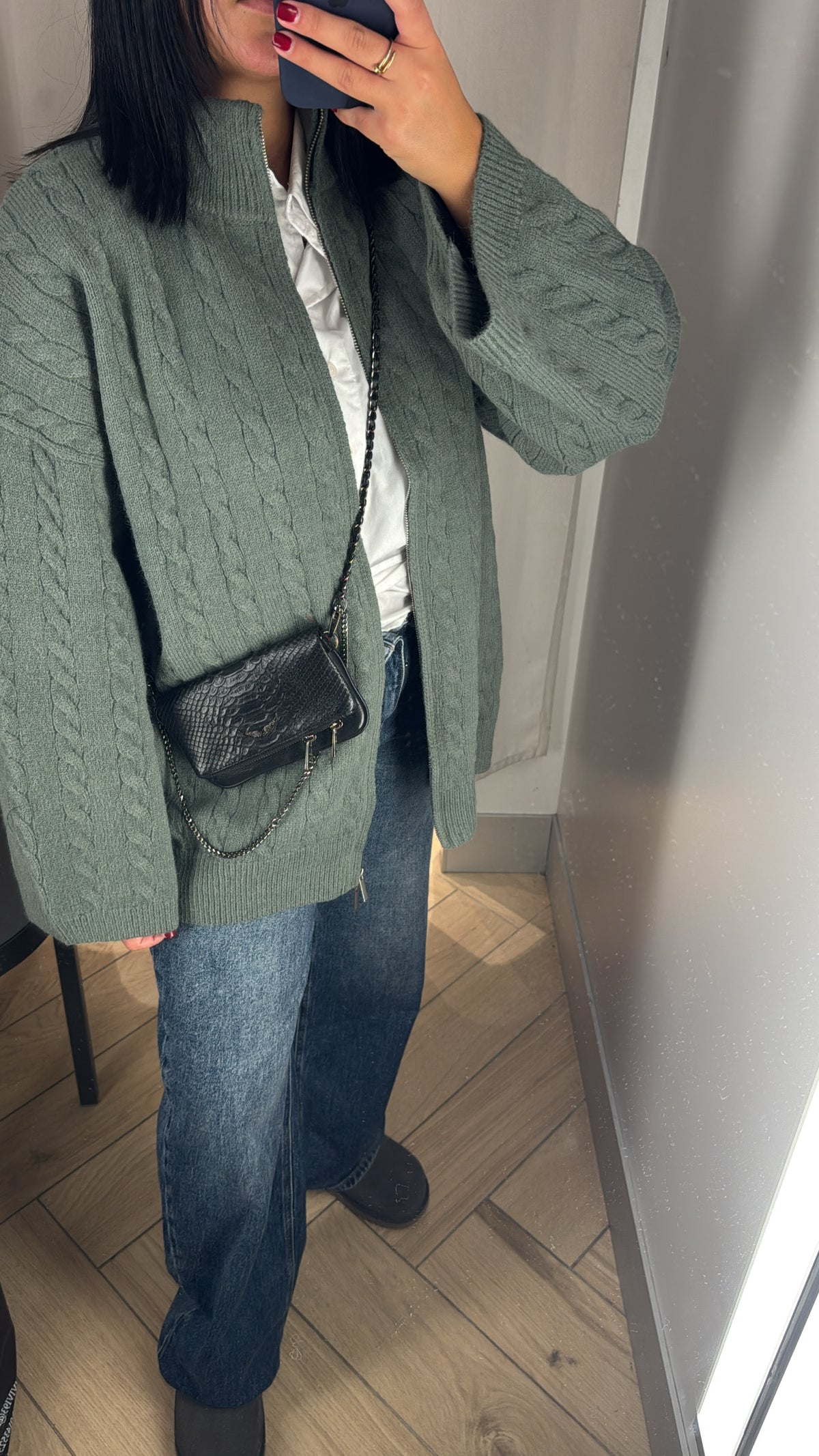 GILET TRICOT KAKI