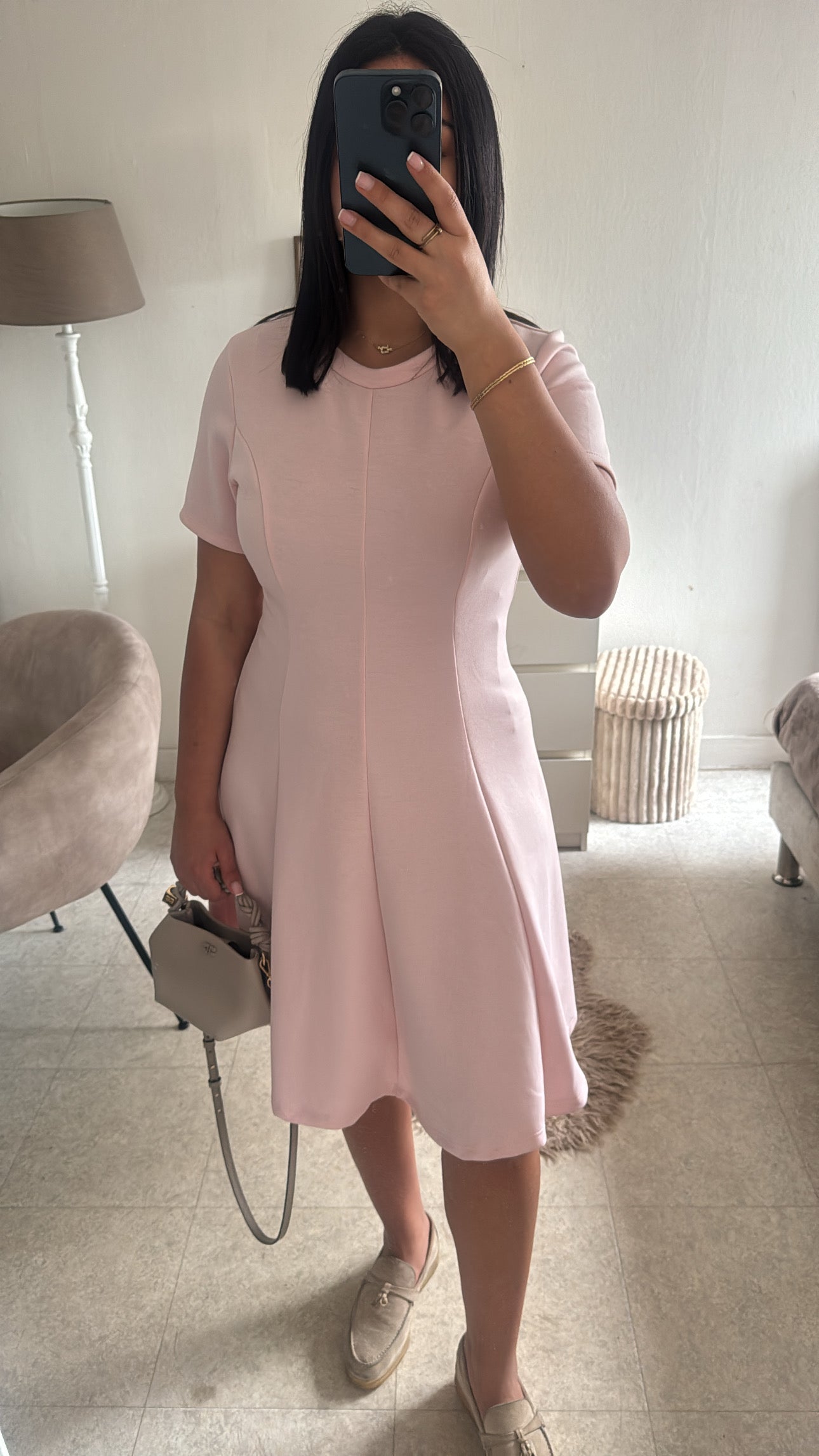 ROBE VOLANT ROSE