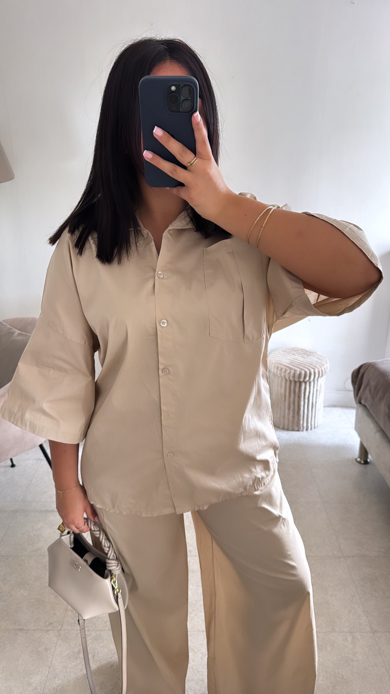 ENSEMBLE CHEMISE BEIGE