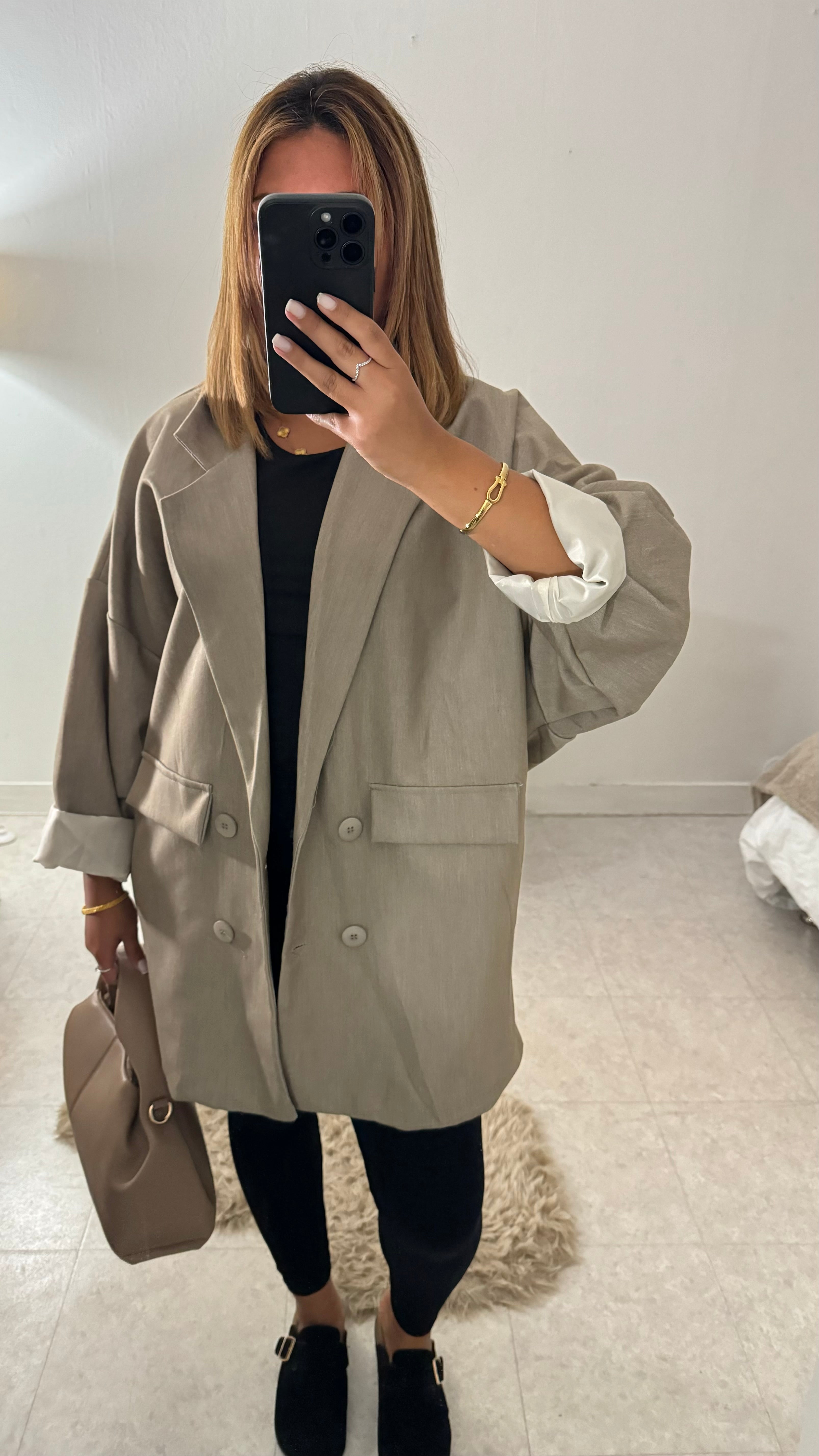 BLAZER SUPER OVERSIZE TAUPE