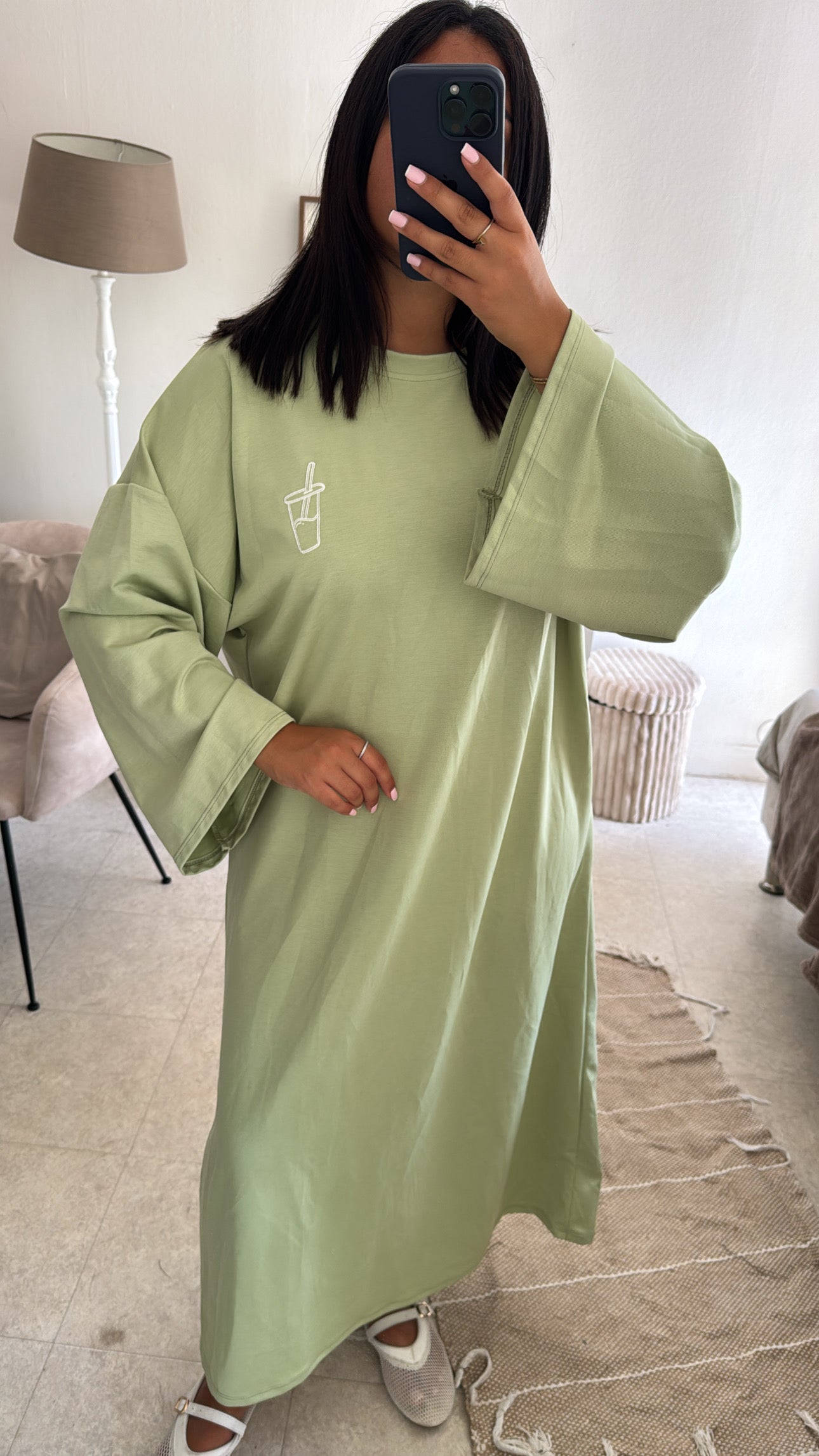 ROBE MATCHA VERT D’EAU